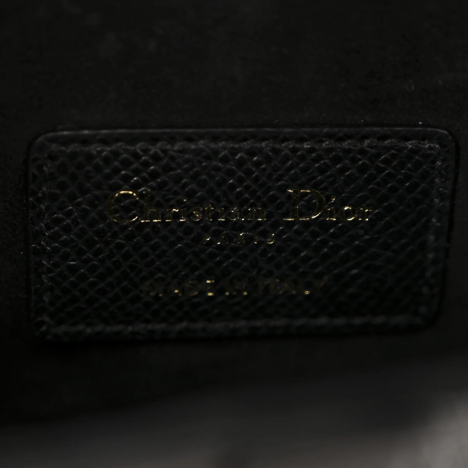 Grained Calfskin Mini Saddle Bag With Strap Black