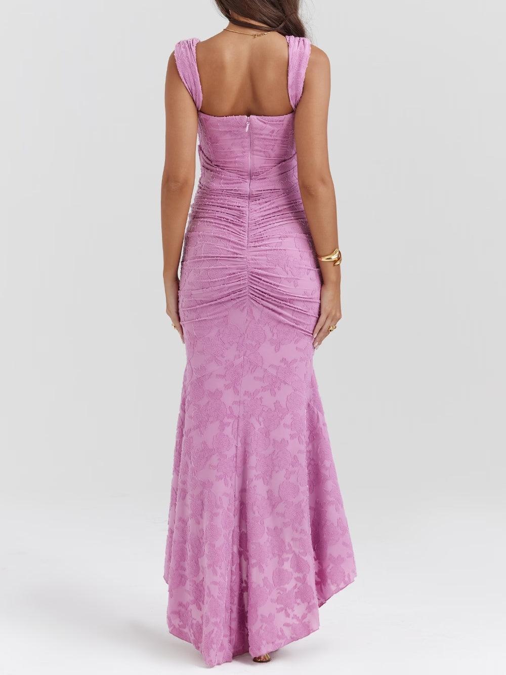 Robe Maxi Fleurie Bleuets