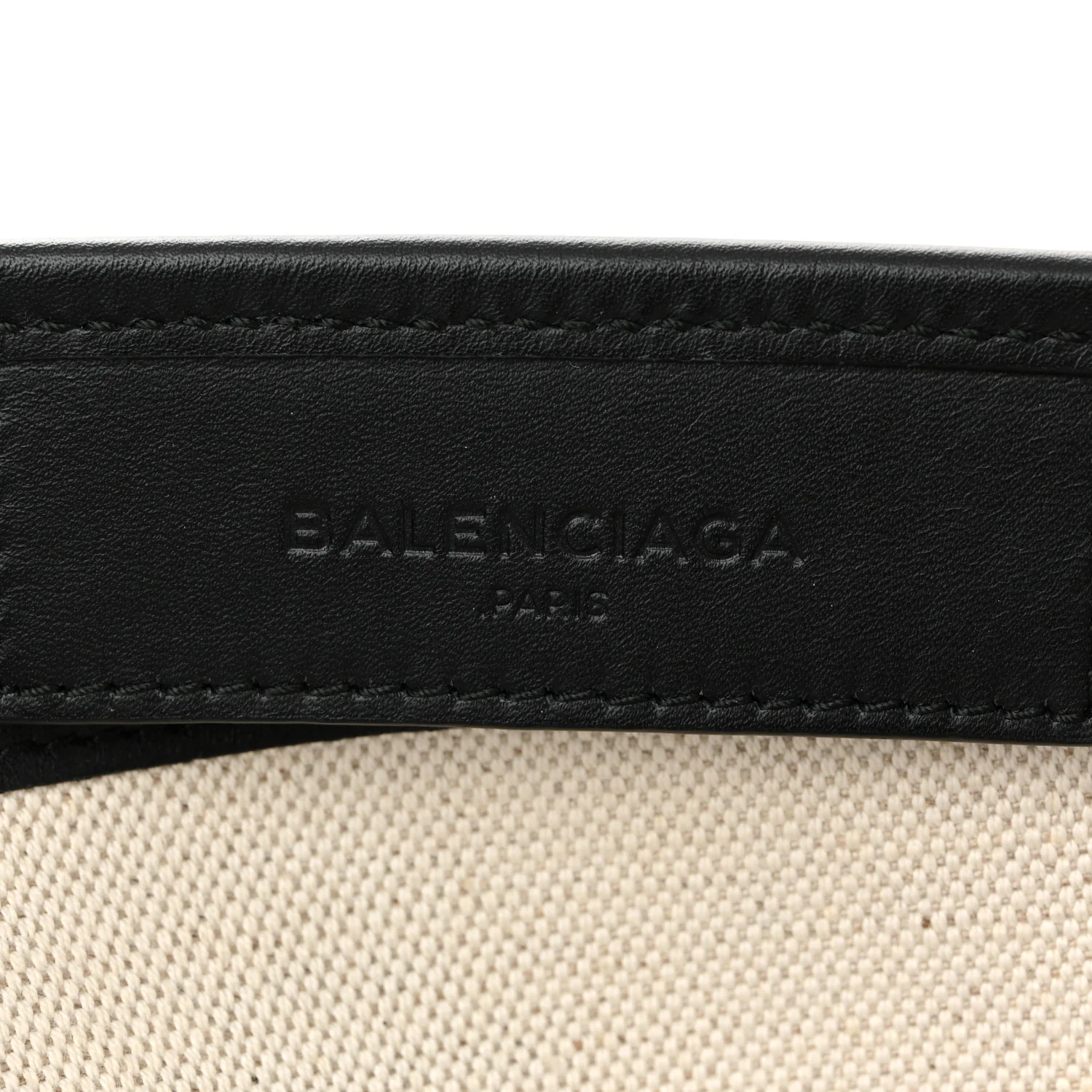 Cotton Canvas Satin Calfskin S Navy Cabas Natural Black