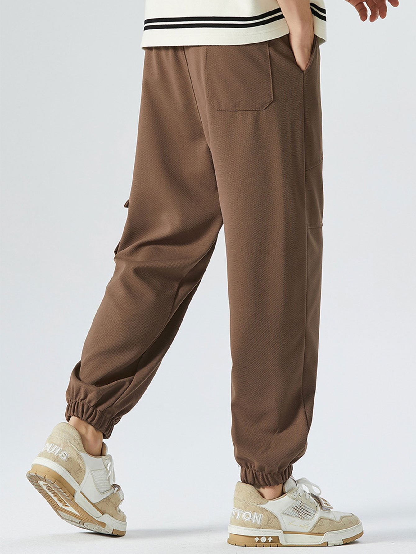 Pantalon cargo de jogging à taille élastique