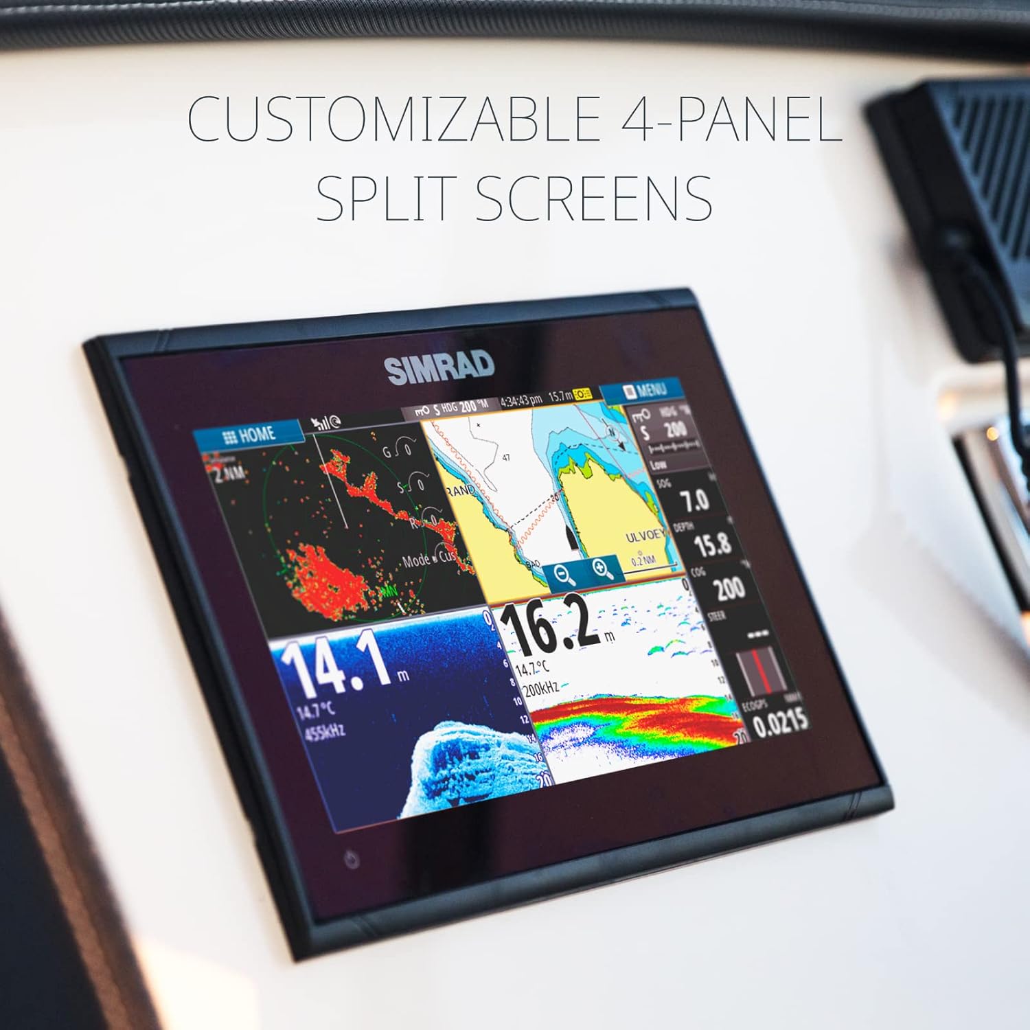 Simrad GO Chartplotter and Fish Finder  with Transducer and Radar Options  Preloaded C-MAP Discover Chart Card