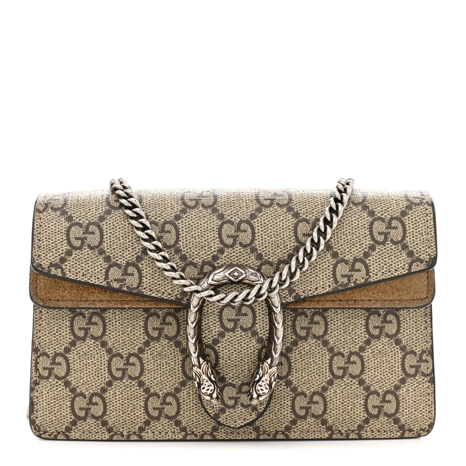 GG Supreme Monogram Super Mini Dionysus Shoulder Bag Taupe