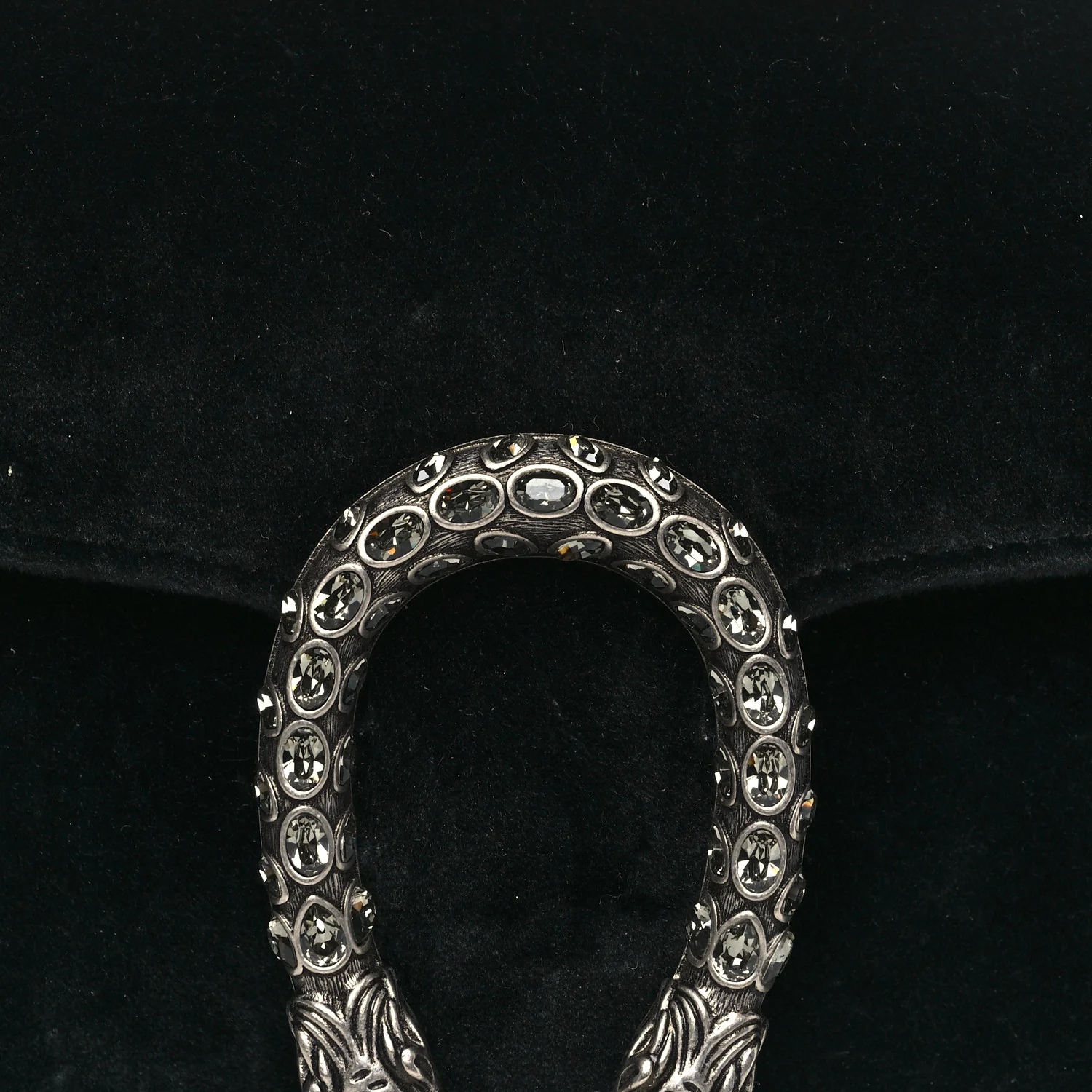 Velvet Dionysus Clutch Black