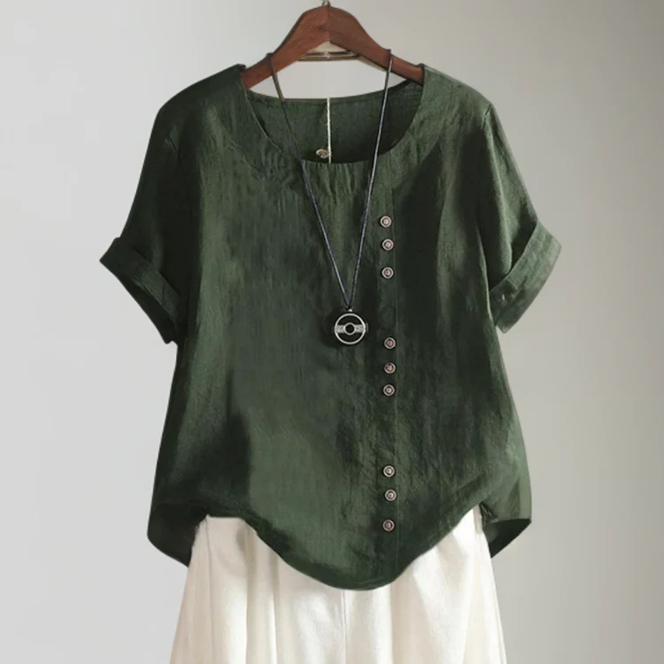 Isla - T-Shirt Chic Avec Boutons