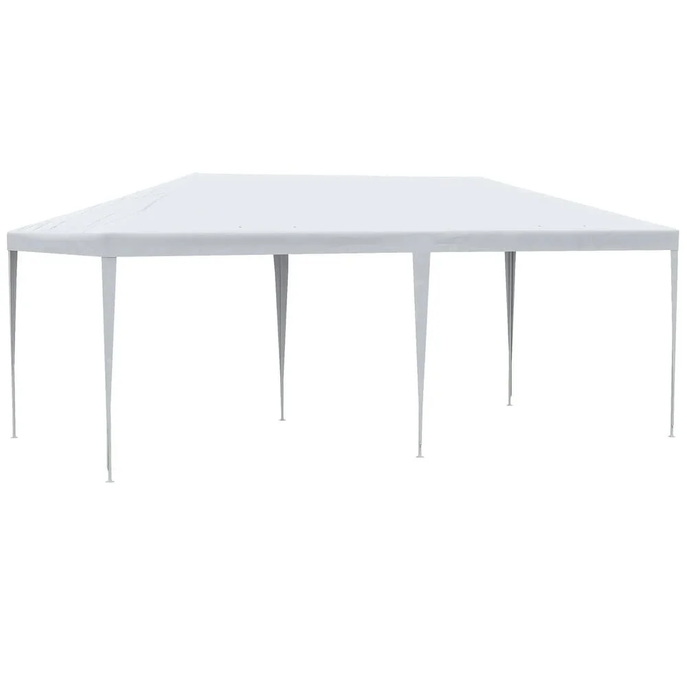 GVN Backyard Garden Canopy, Camping Canopy Screen Tent,Large 20' x 10' Gazebo Canopy Party Tent with 4 Removable Window Side Walls, White