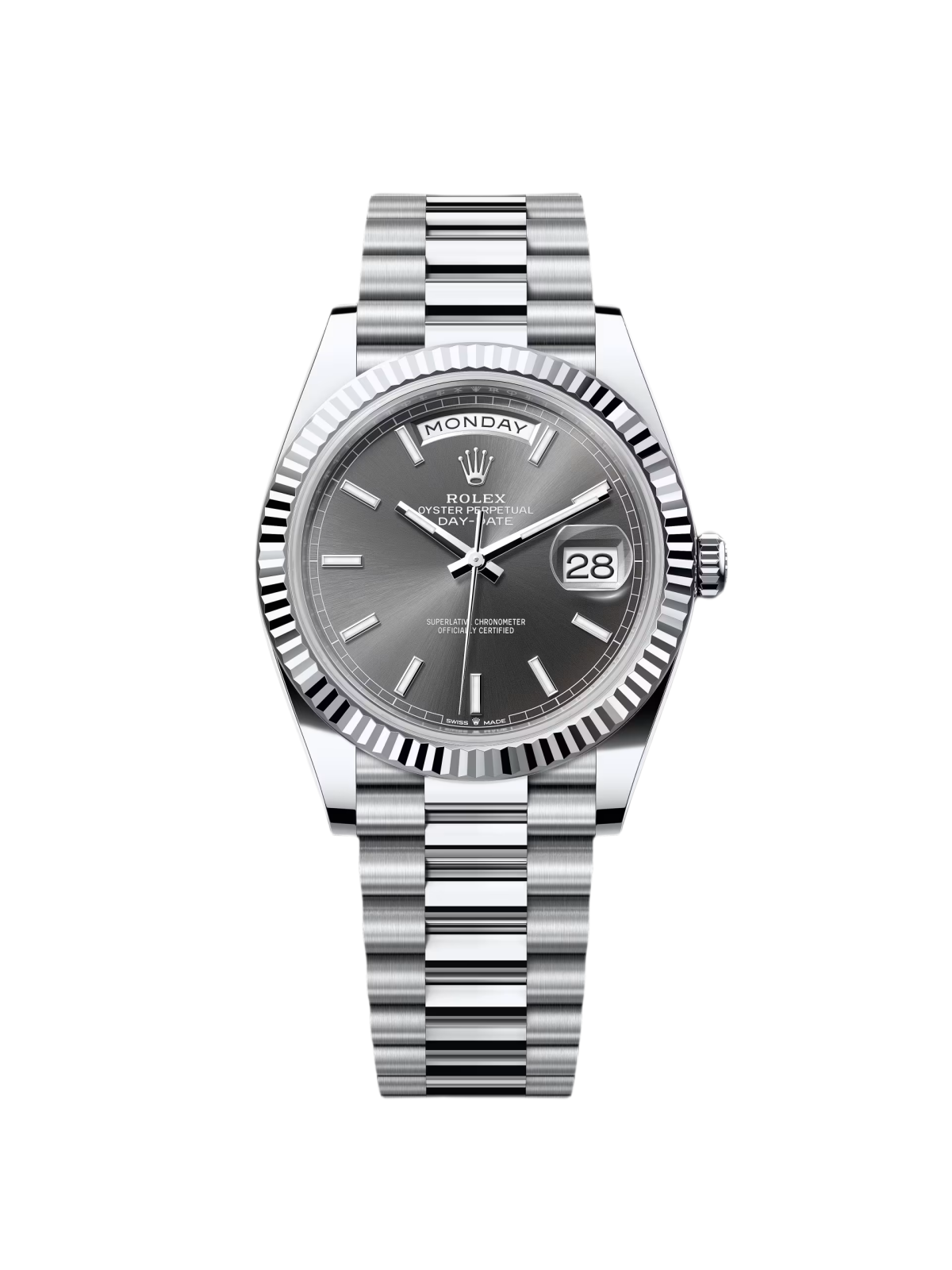 【Super Clone】RLX  Day-Date 40mm Slate Diamonds Dial  228236-0013