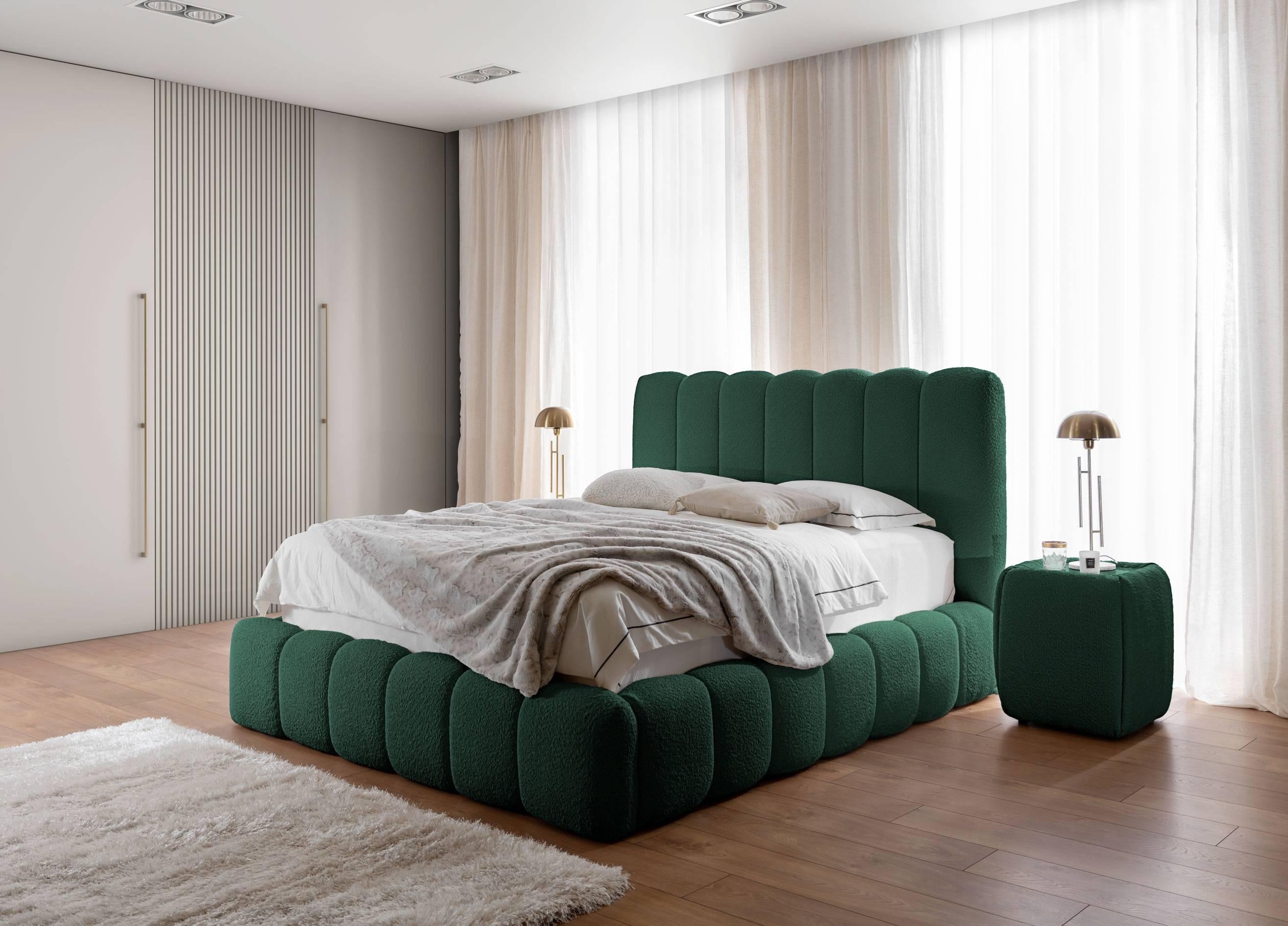 by fonQ Dawn Bedframe met Opbergruimte - 200 x 200 cm - Groen