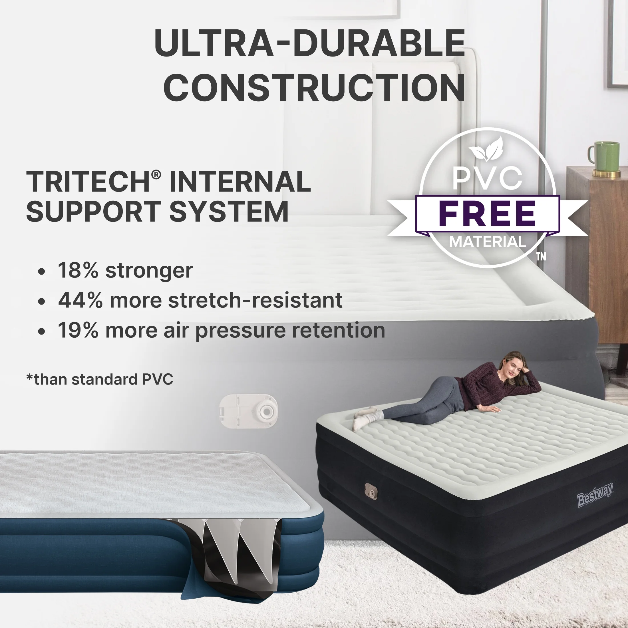 Bestway Tritech Air Mattress King 24