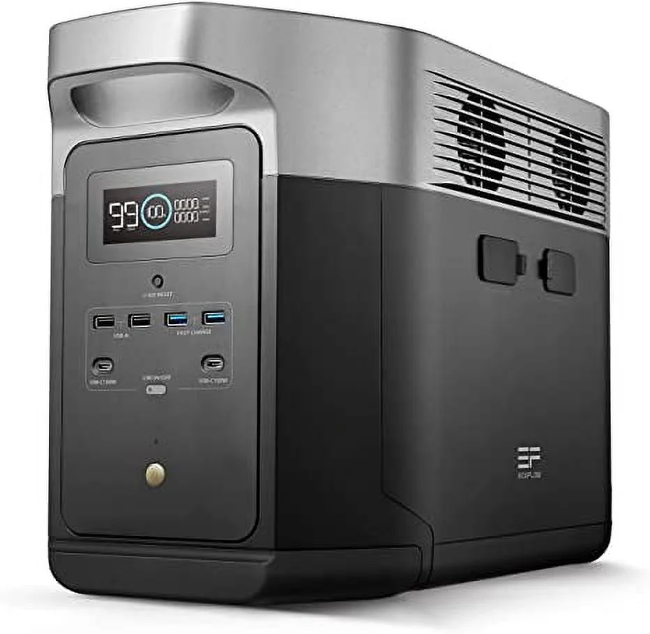 DELTA Max 2000 Portable Power Station 2016Wh Capacity,Solar Generator 2400W AC Output for Outdoor Camping,Home Backup,Emergency,RV,off Grid( DELTA Max 2000)