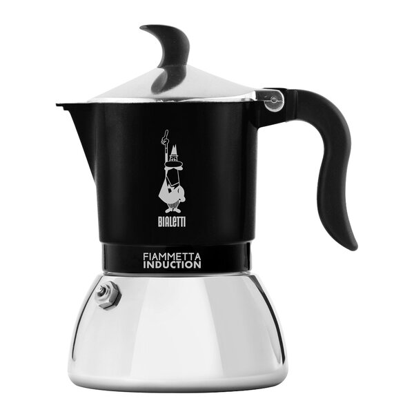 Fiammetta Induction espressokanne 4 kopper 150 ml svart
