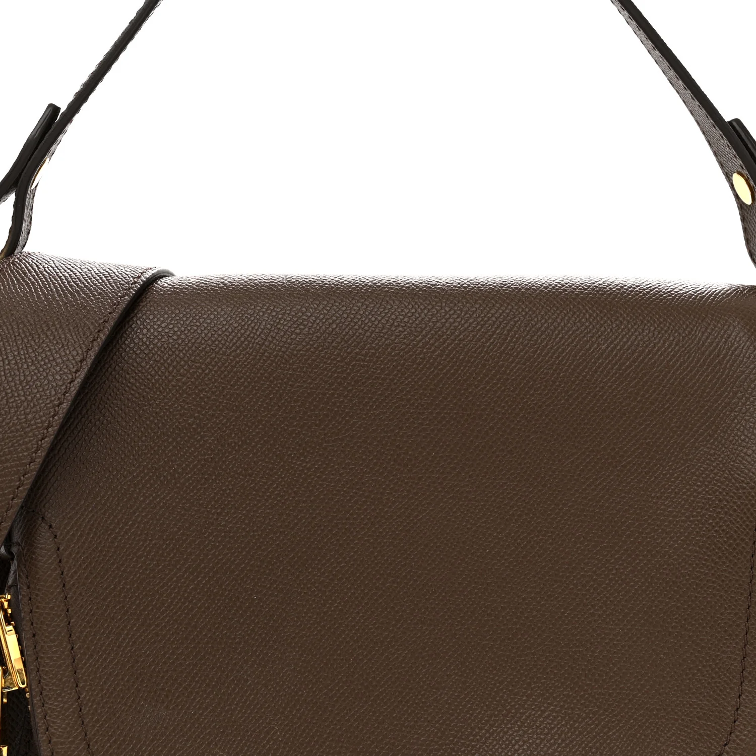 Grained Calfskin Medium Jennifer Crossbody Bag Brown