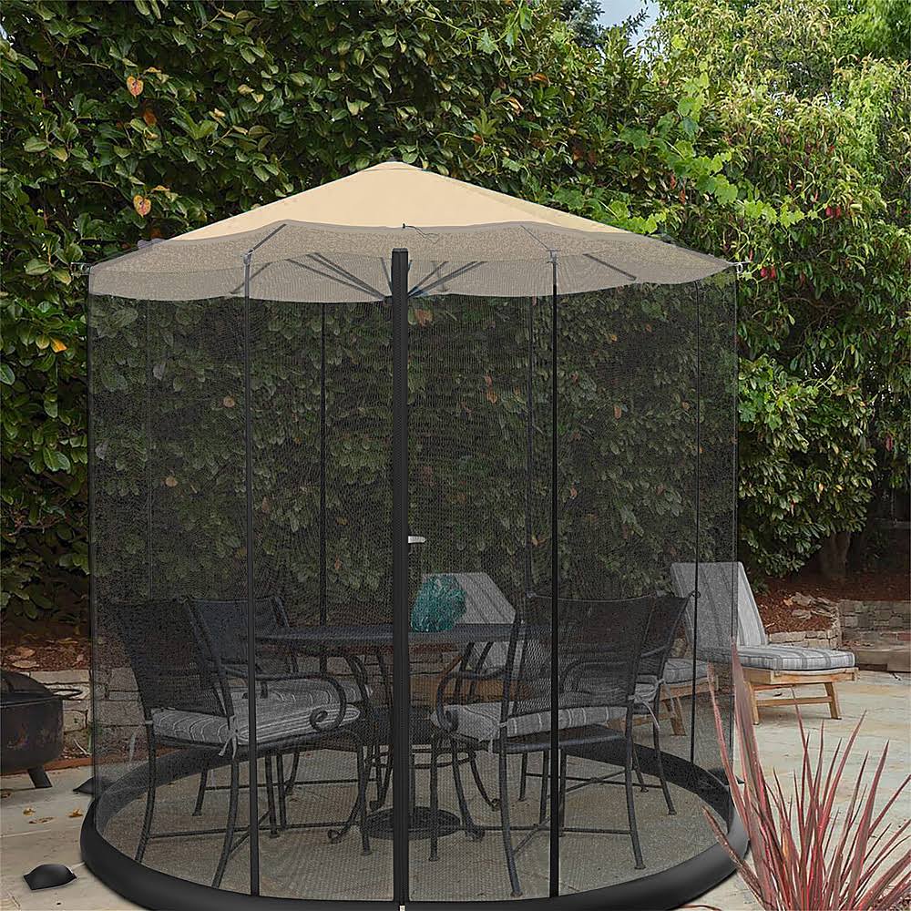 Nature Spring 9' Patio Umbrella Bug Net - Black
