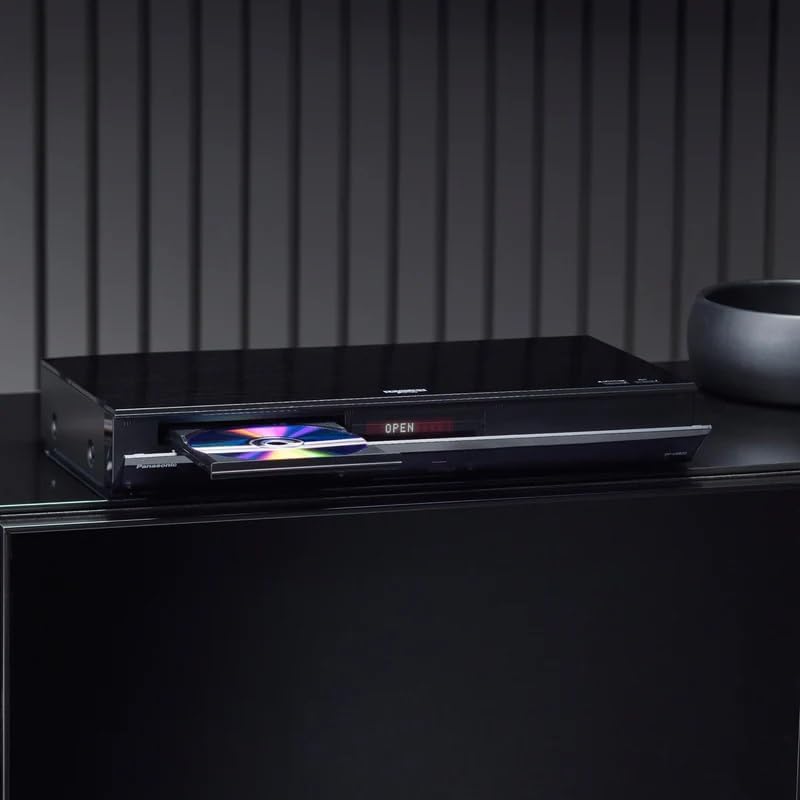 Panasonic Streaming Blu Ray DVD Player  4K Blu Ray Player with Dolby Vision and HDR10+ Ultra HD Premium Video Playback  Hi-Res Audio  Voice Assist - DP-UB820-K (Black)