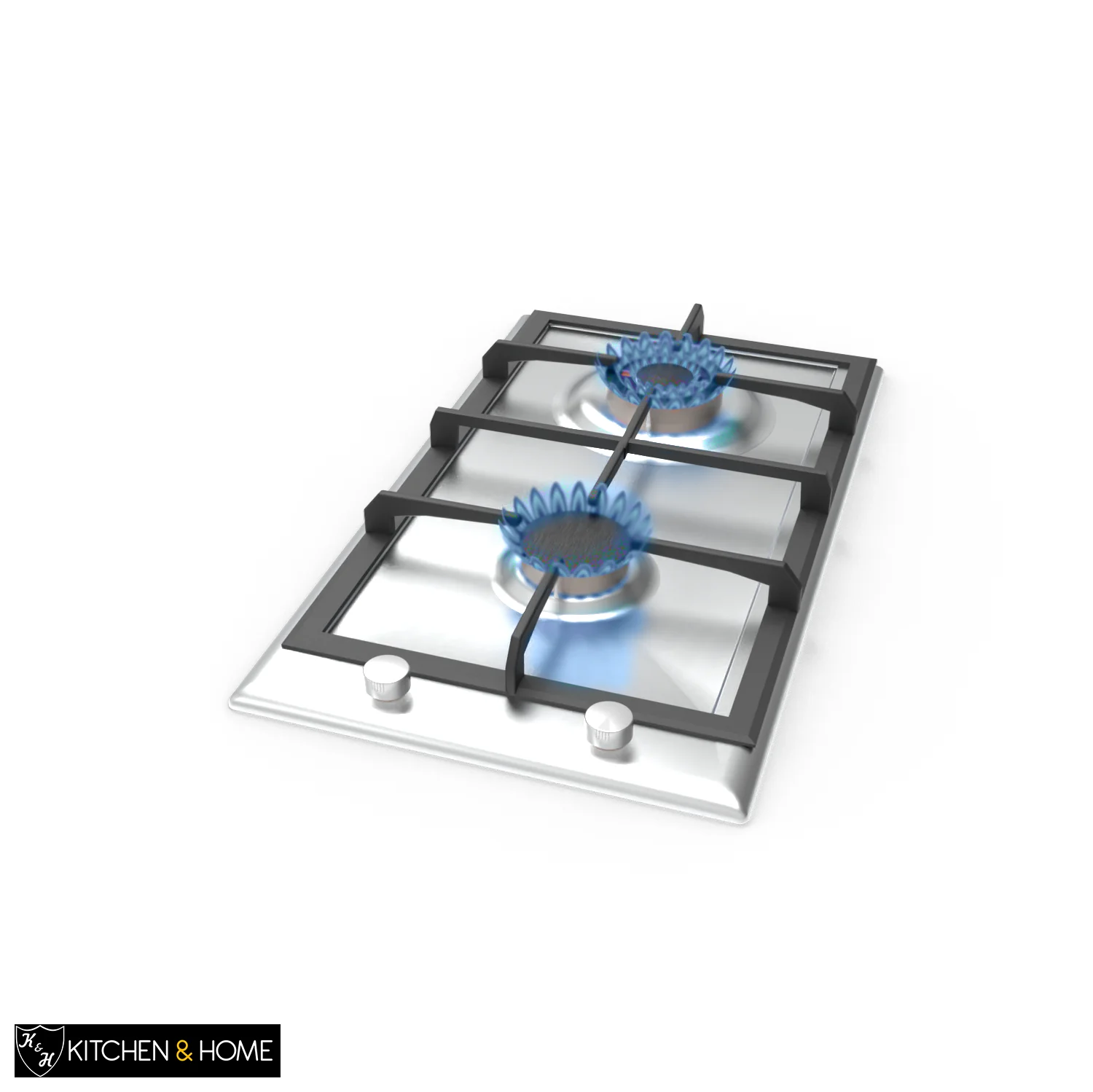 K&H SIGNATURE SERIES 2 Burner 12 in LPG/Propane Gas Stove Top Stainless Steel Surface Cast Iron Cooktop UL/ETL Certified 2 - SSW - LPG
