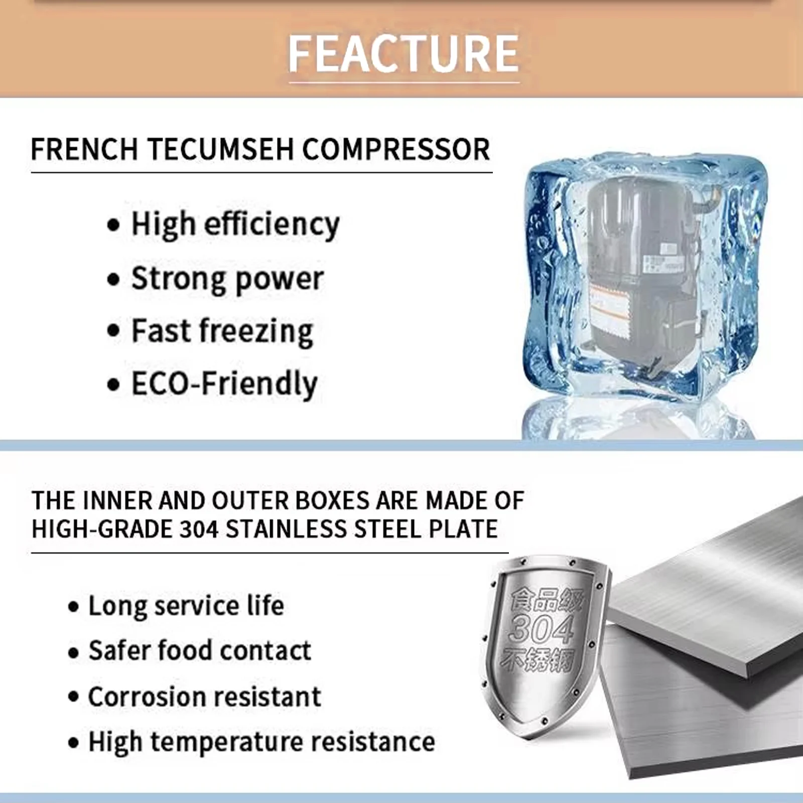 Kolice Commercial 5 Trays Blast Chiller & Freezer, Chest Freezer, Shock Freezer with Food Probe, Lowest Temp: - 40F for Restaurant, Bakery, School, Hotel