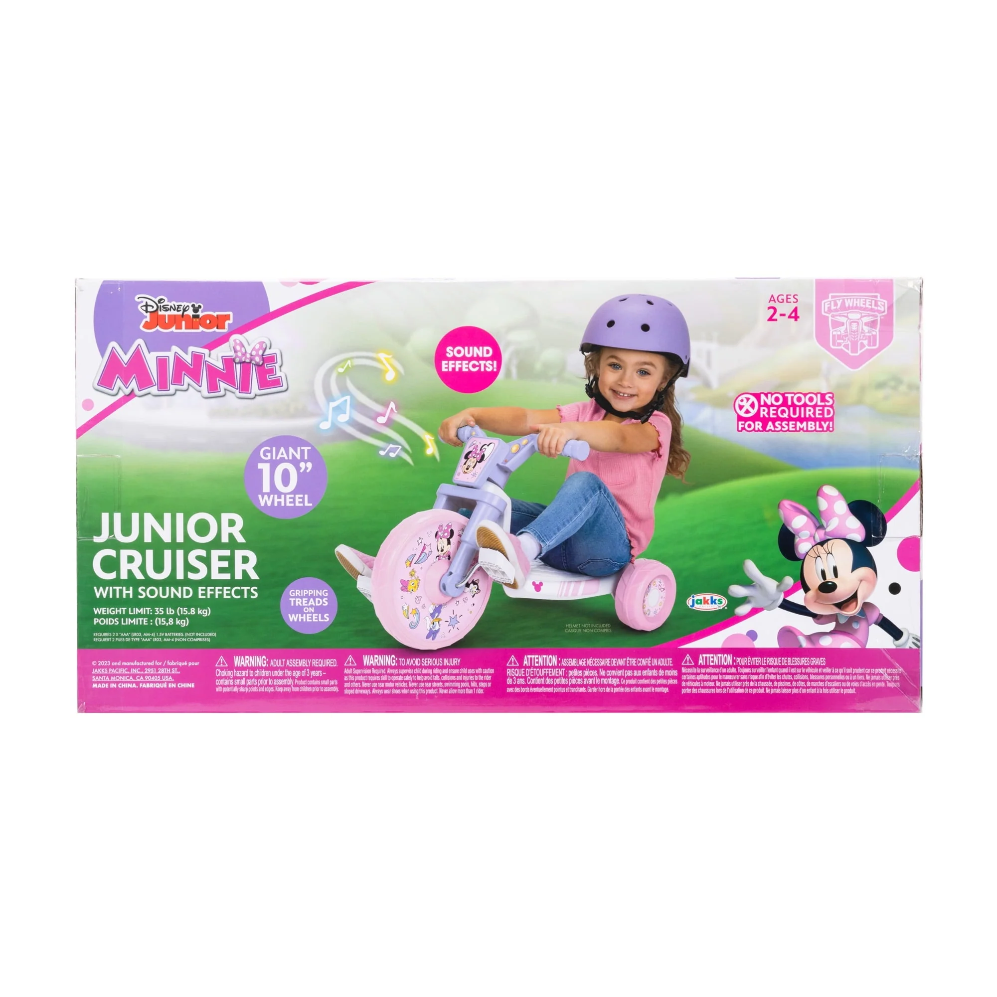 Minnie Mouse 10 inch Flywheel Tricycle Ride on with Lights and Sound Effects Image 9