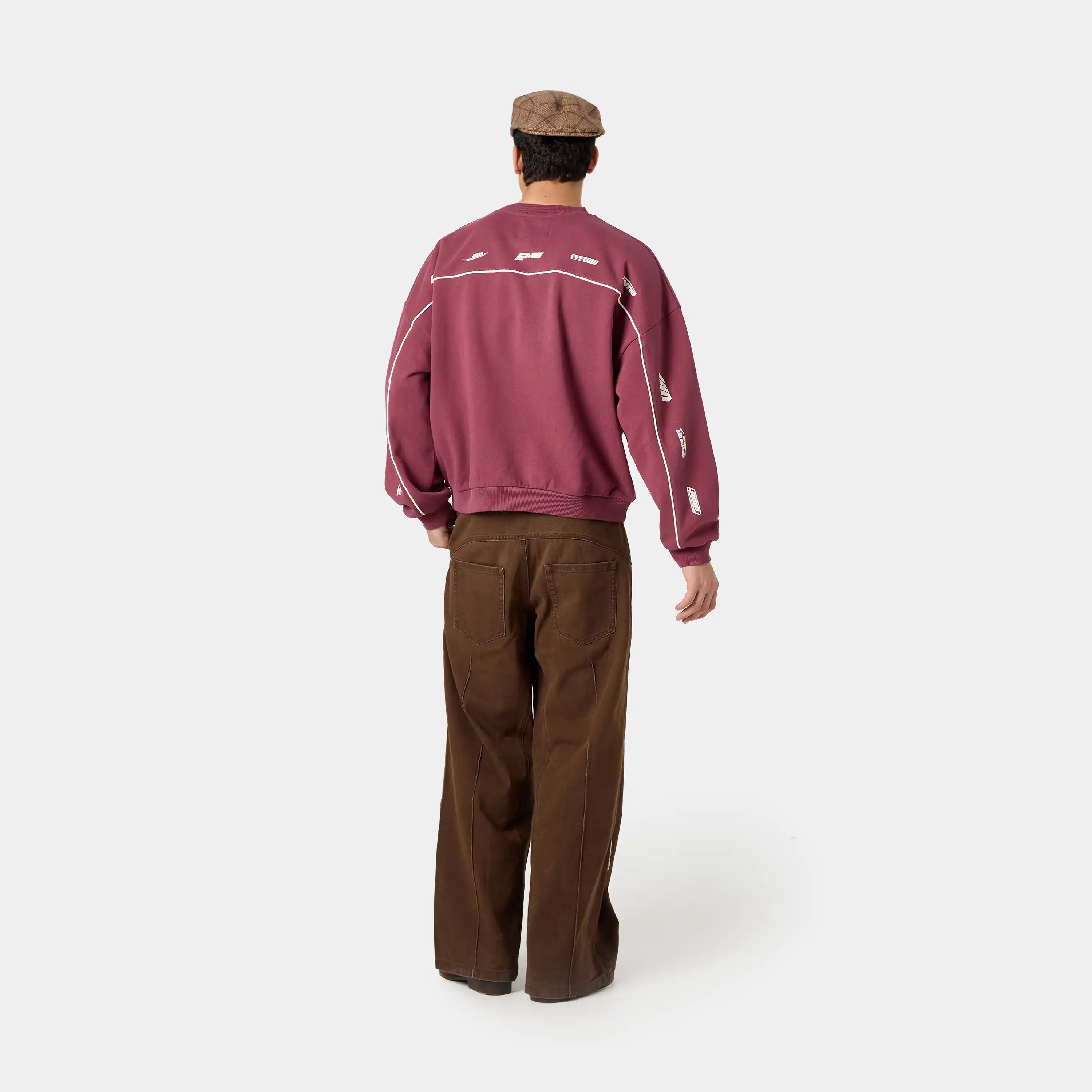 Zenit Burgundy Oversized Crewneck