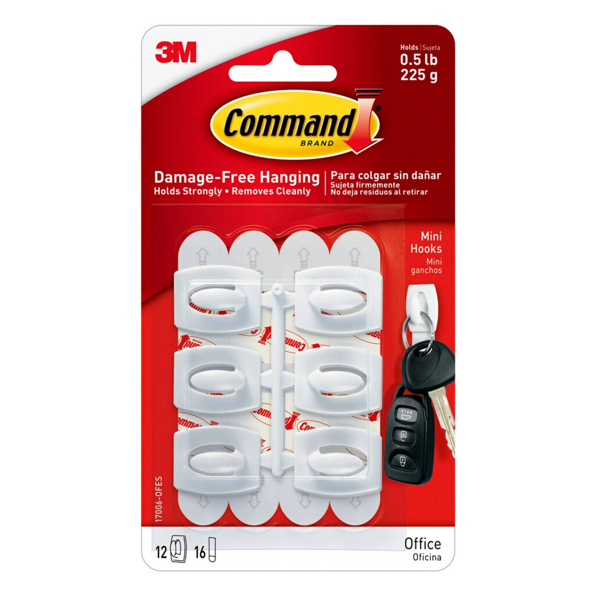 Command White Mini Hooks - Each