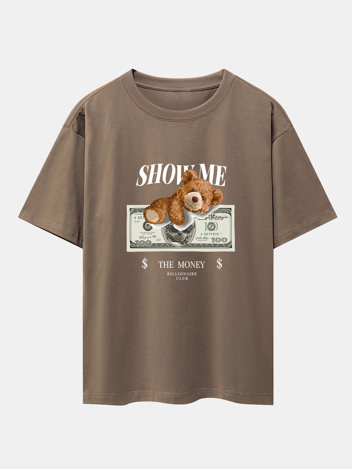 T-shirt oversize épais à imprimé ours en peluche