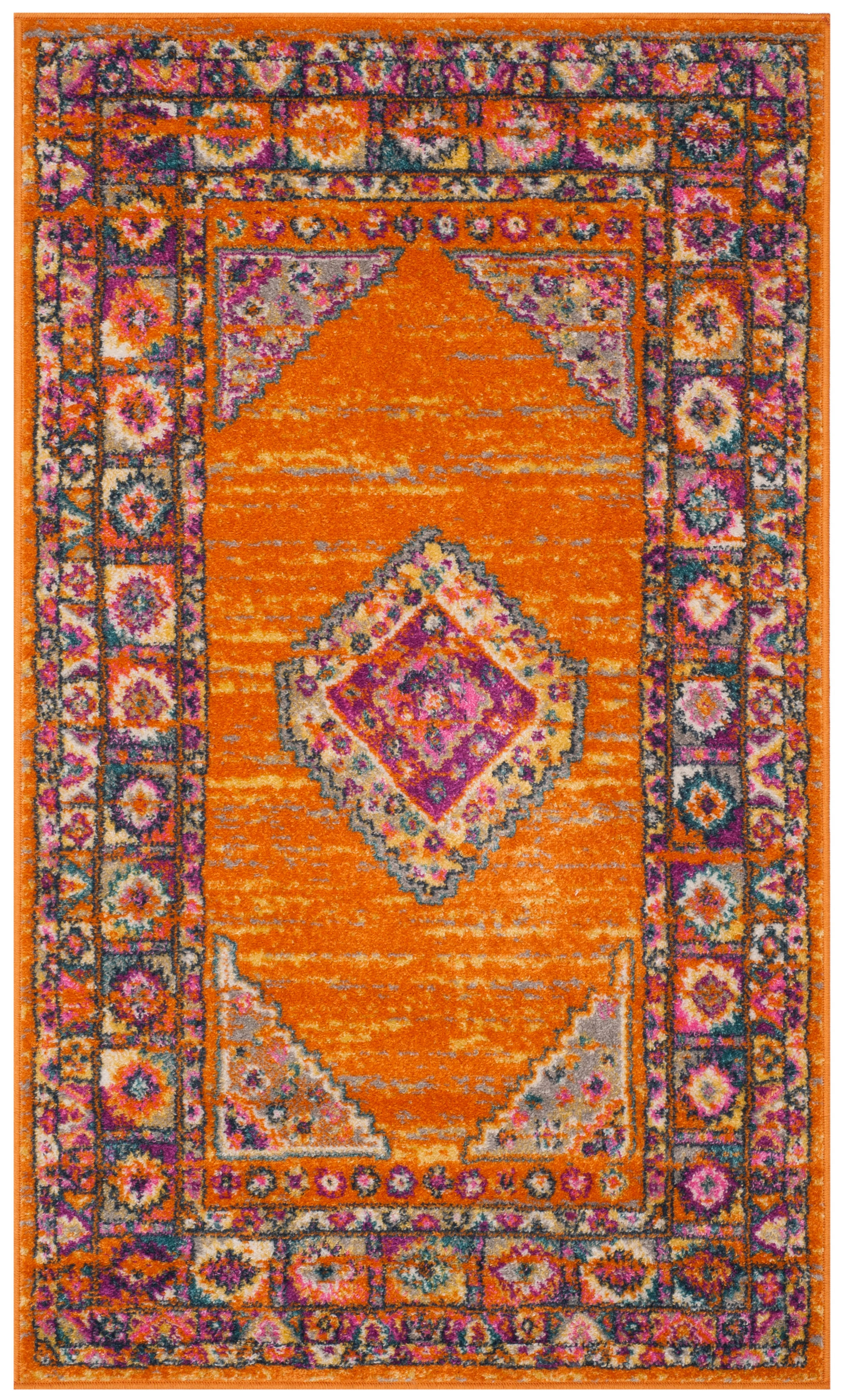 Safavieh Madison MAD133D Orange - Fuchsia 3' x 5' Area Rug