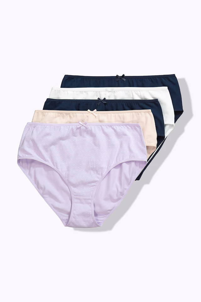 5 Pack Midi Brief- Polka Dot
