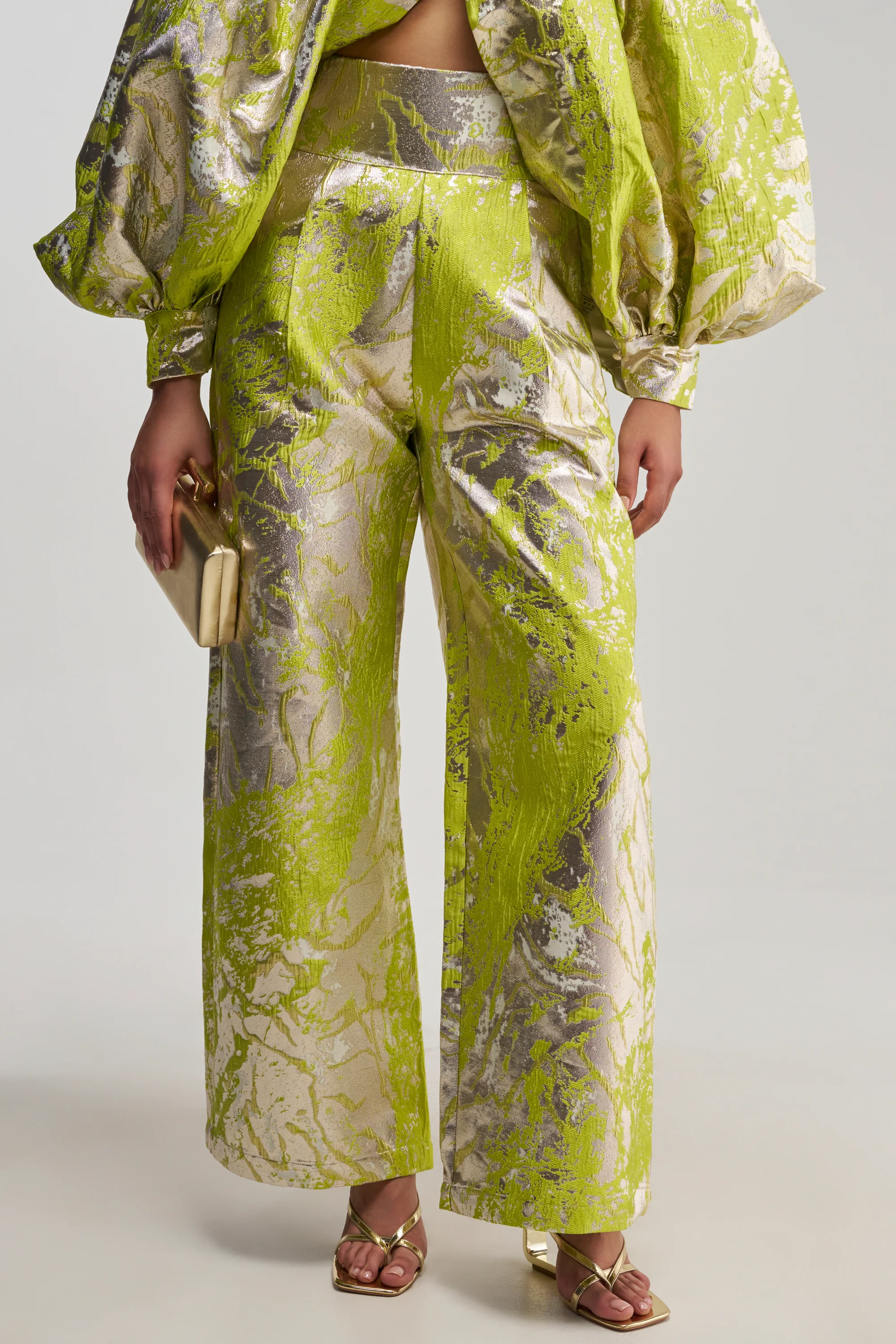 ELECTRIC GARDEN BROCADE PALAZZO PANT - Akira Store