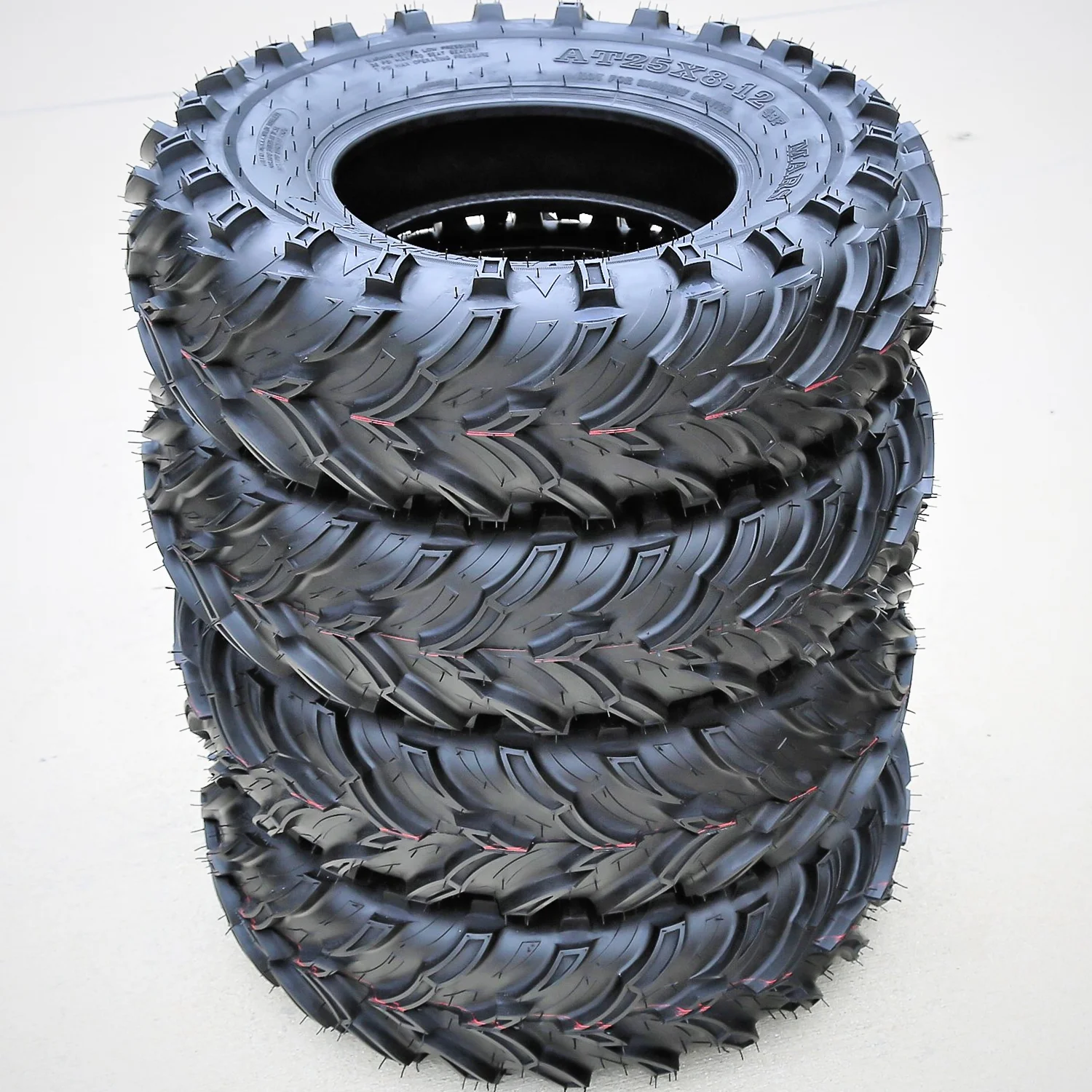 Set of 4 Mars B 25X10.00-12 25x10-12 25x10x12 50F 6 Ply m/t mud Atv/Utv Tires - Image 7