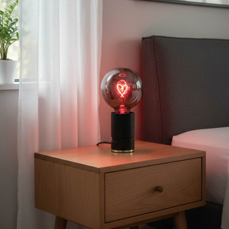 MITB Madison sokkel bordlampe 11 cm svart/gull aluminium