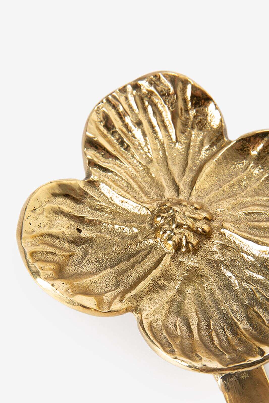 Messing wandhaak bloem