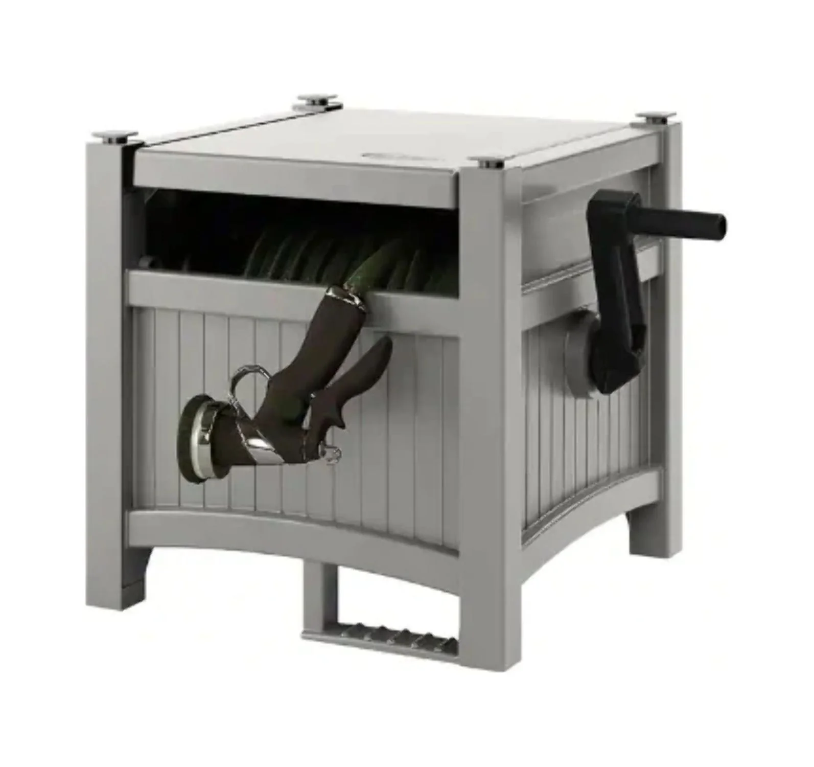 Suncast 100 Ft. Gray Free Standing Hideaway Hose Reel