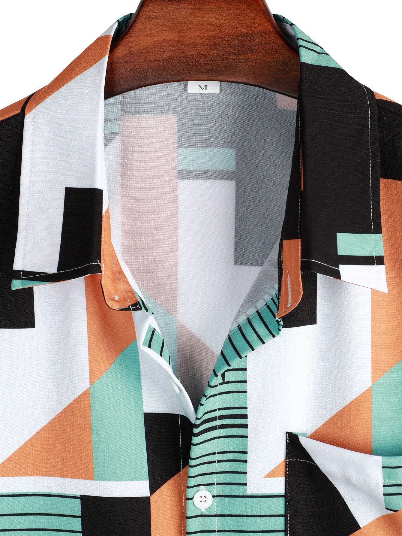 Chemise à rayures géométriques