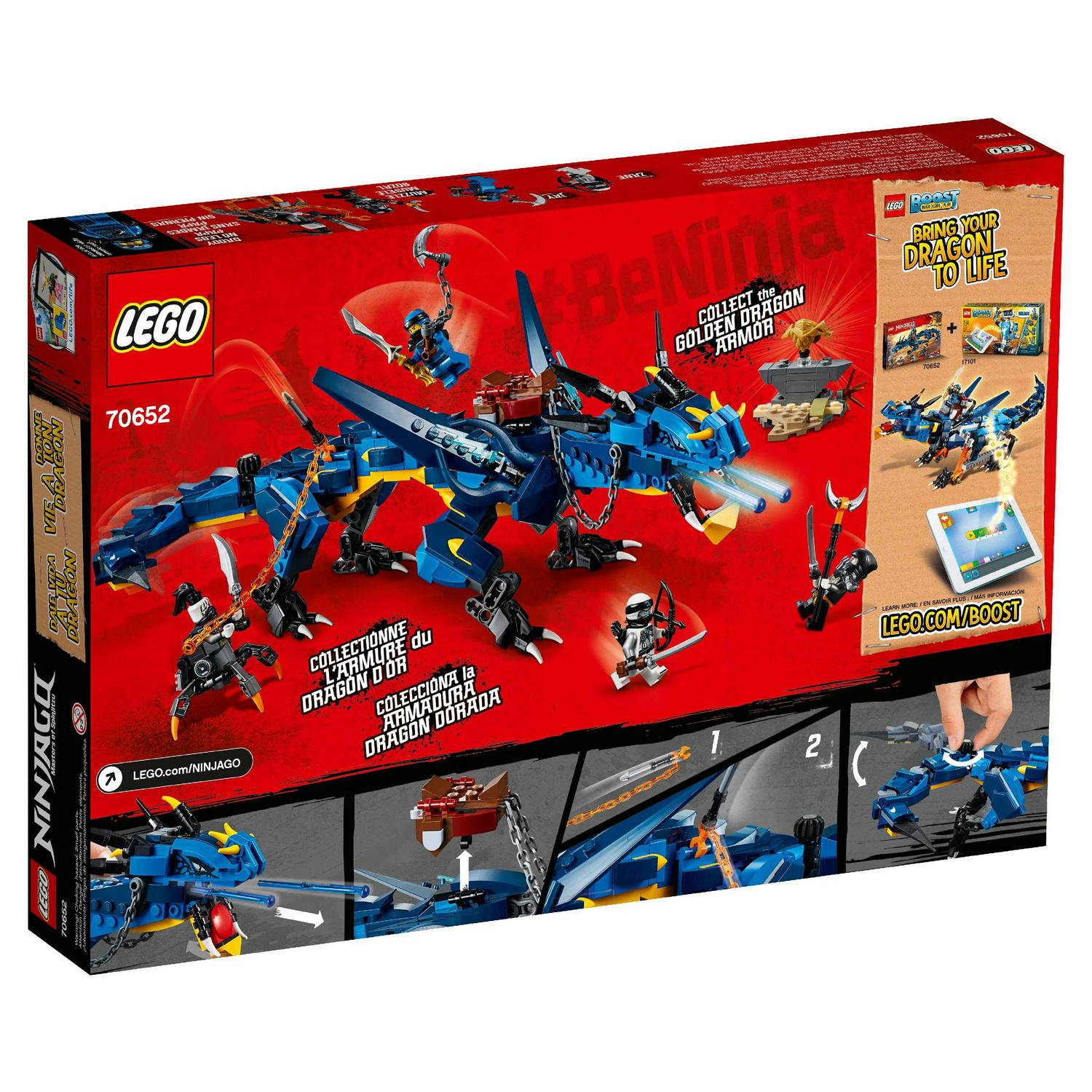 NINJAGO Masters of Spinjitzu: Stormbringer 70652 Ninja Toy Building Kit with Blue Dragon Model for Kids. Best Playset Gift for Boys (493 Piece) - Image 5