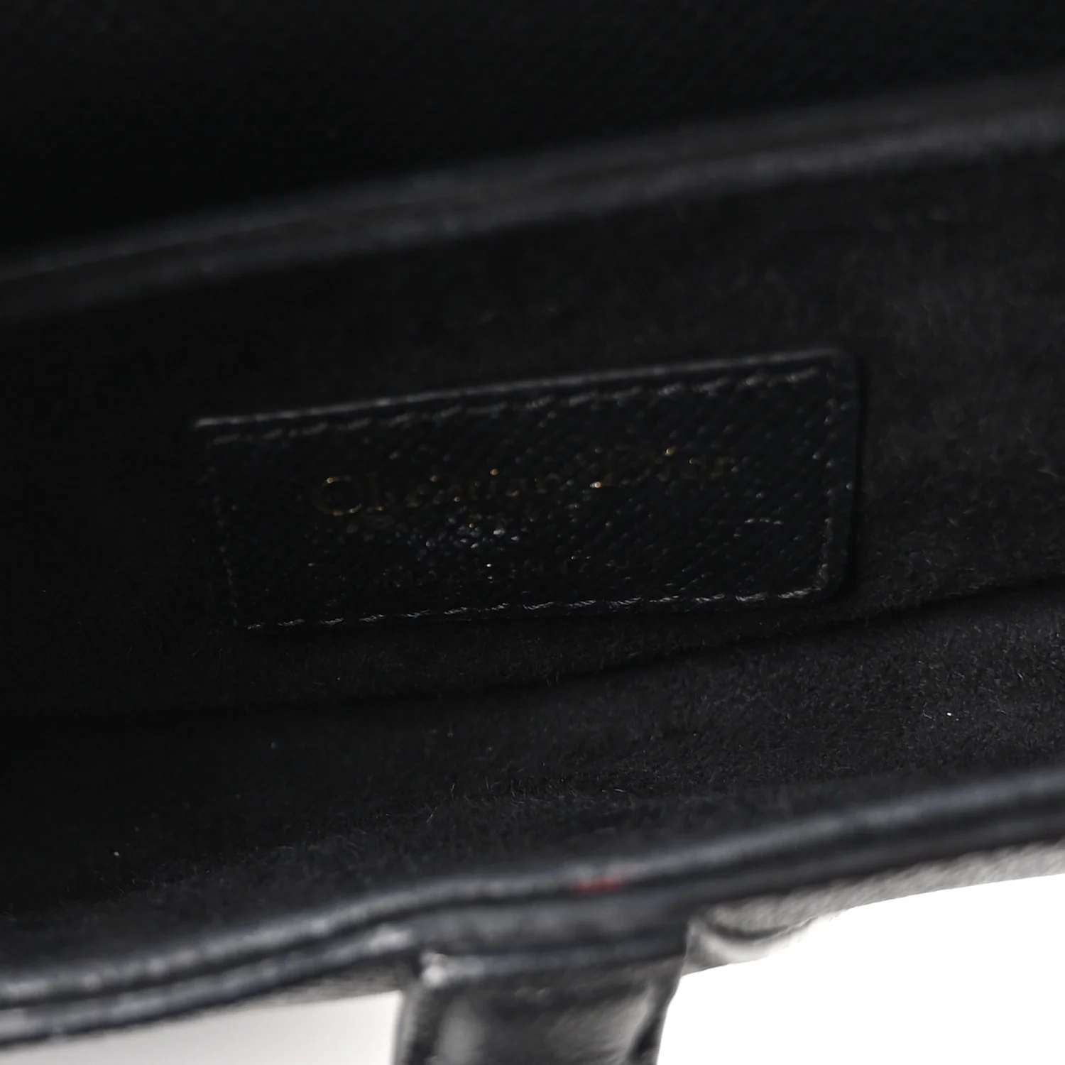 Grained Calfskin Mini Saddle Bag Black