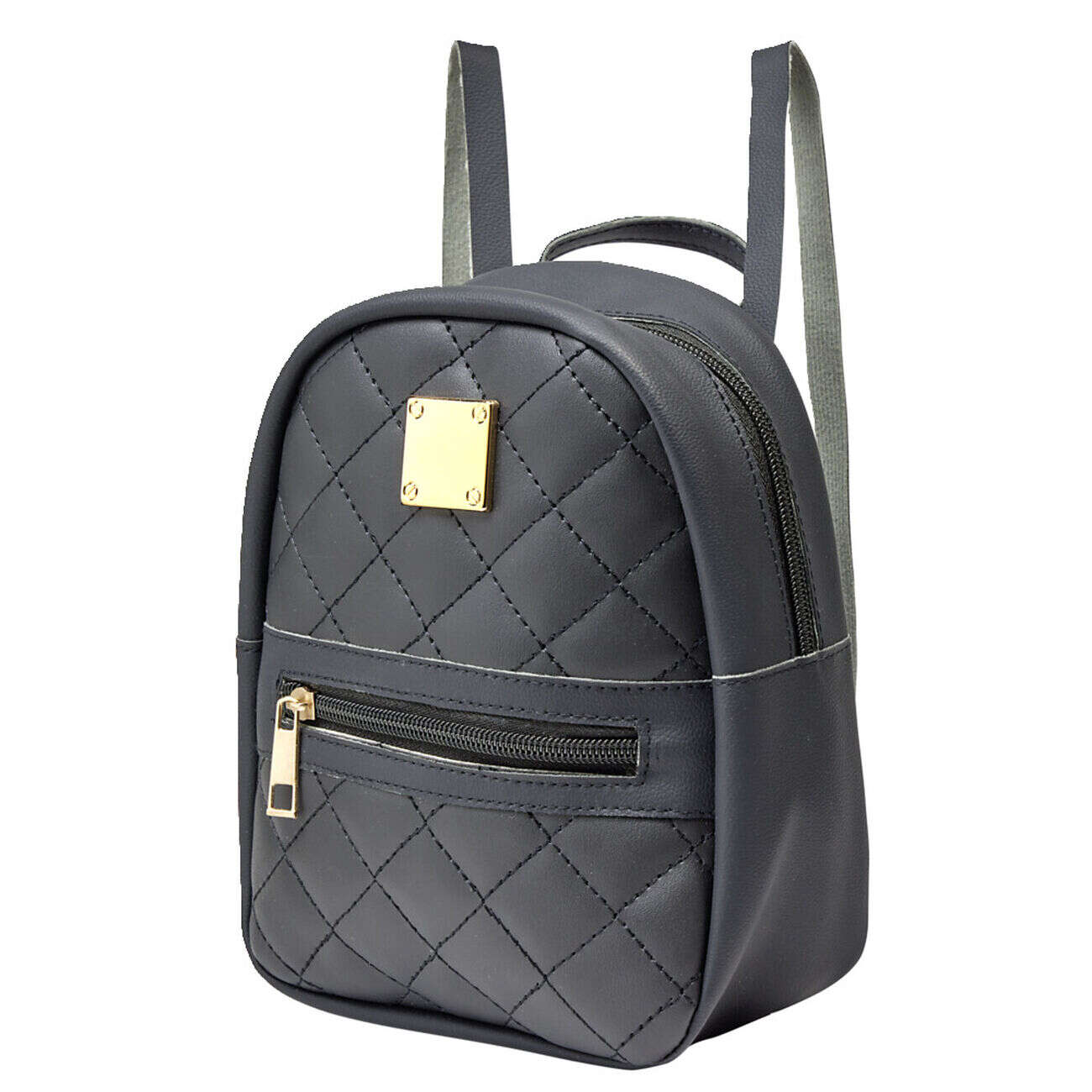 Mini sac à dos femme simili noir 17x8xH20cm