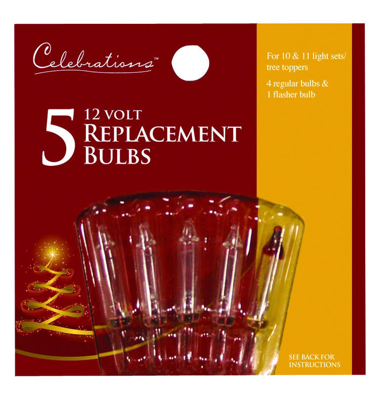 Celebrations 1145-2-71 Clear, Mini Replacement Bulbs, 12V