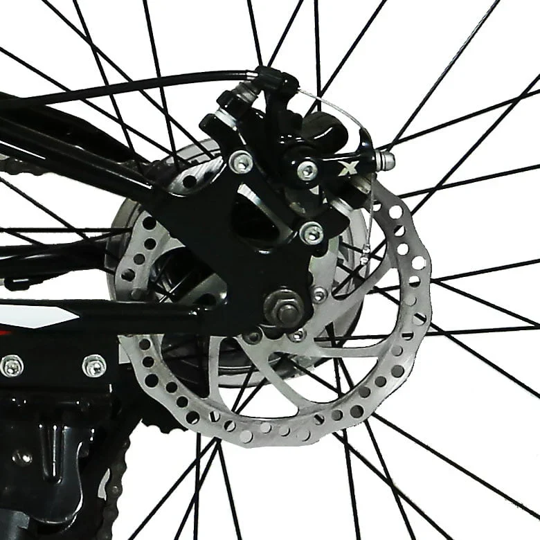Xspec 7 Speed Folding Compact Mountain Bike, Black, 26 In.