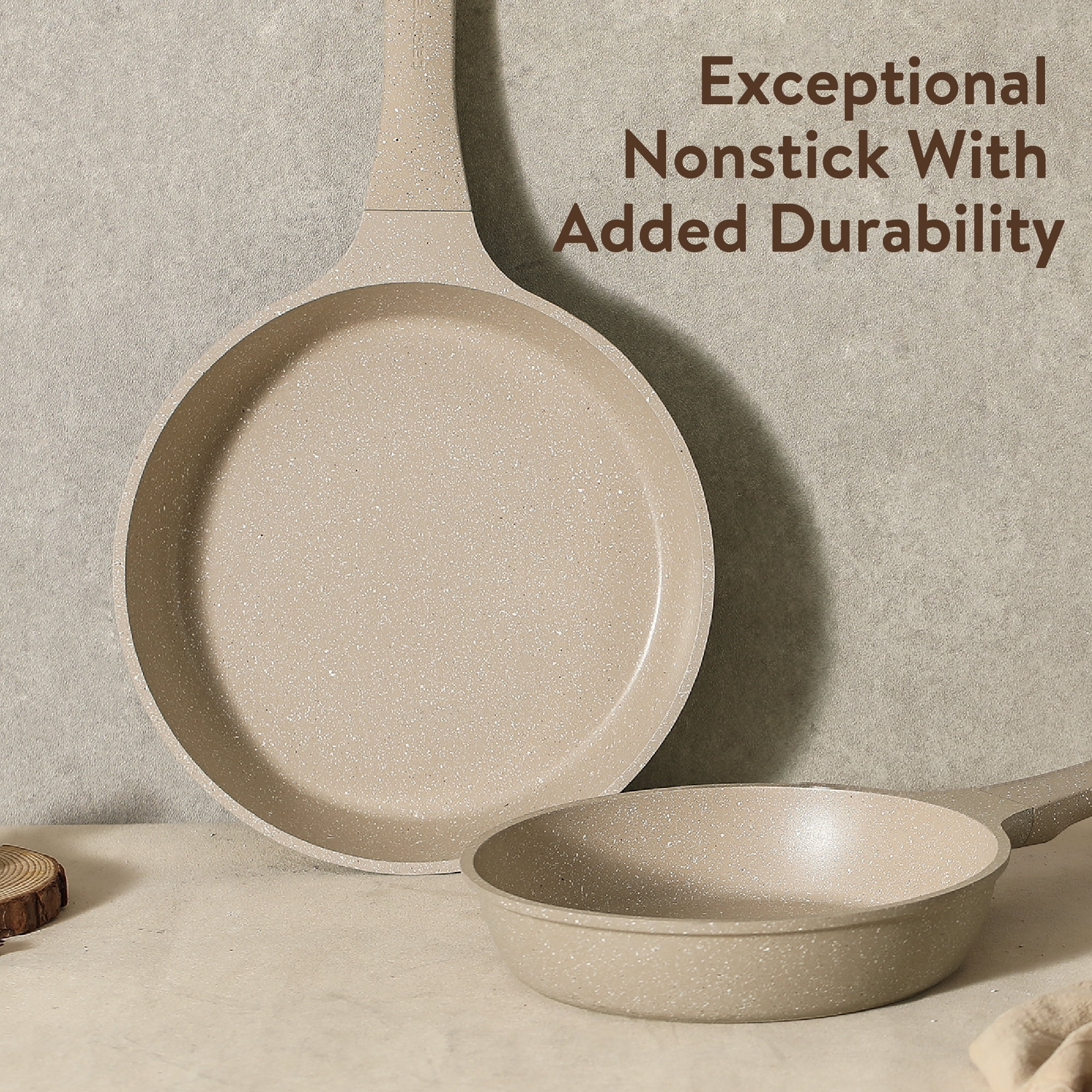 13 Pcs Nonstick Cookware Sets, Non Stick Pots and Pans Set, Induction Cookware, Taupe(Taupe 13PCS) - Image 5