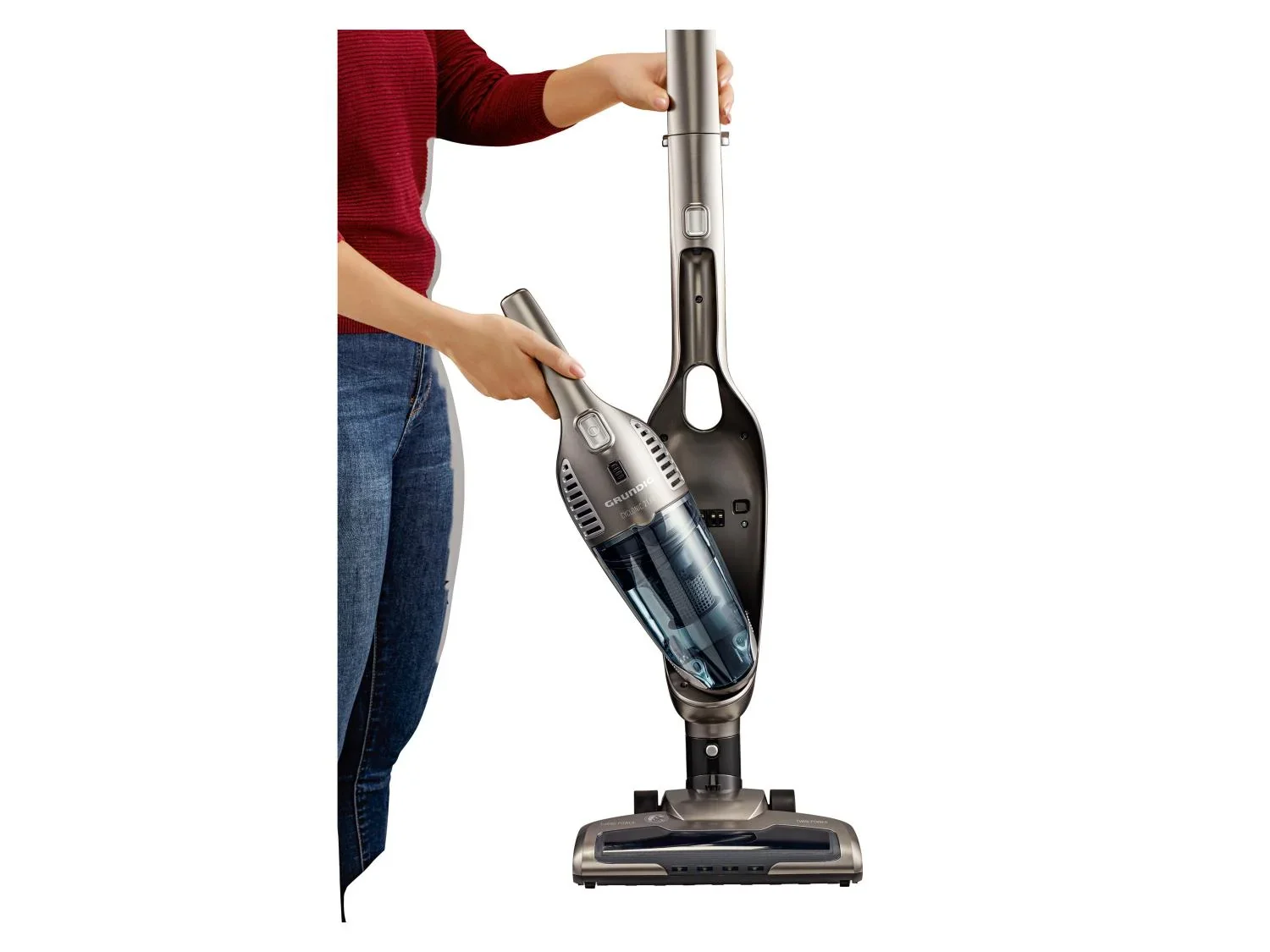 GRUNDIG Aspirateur balai et  main, 21,6 V