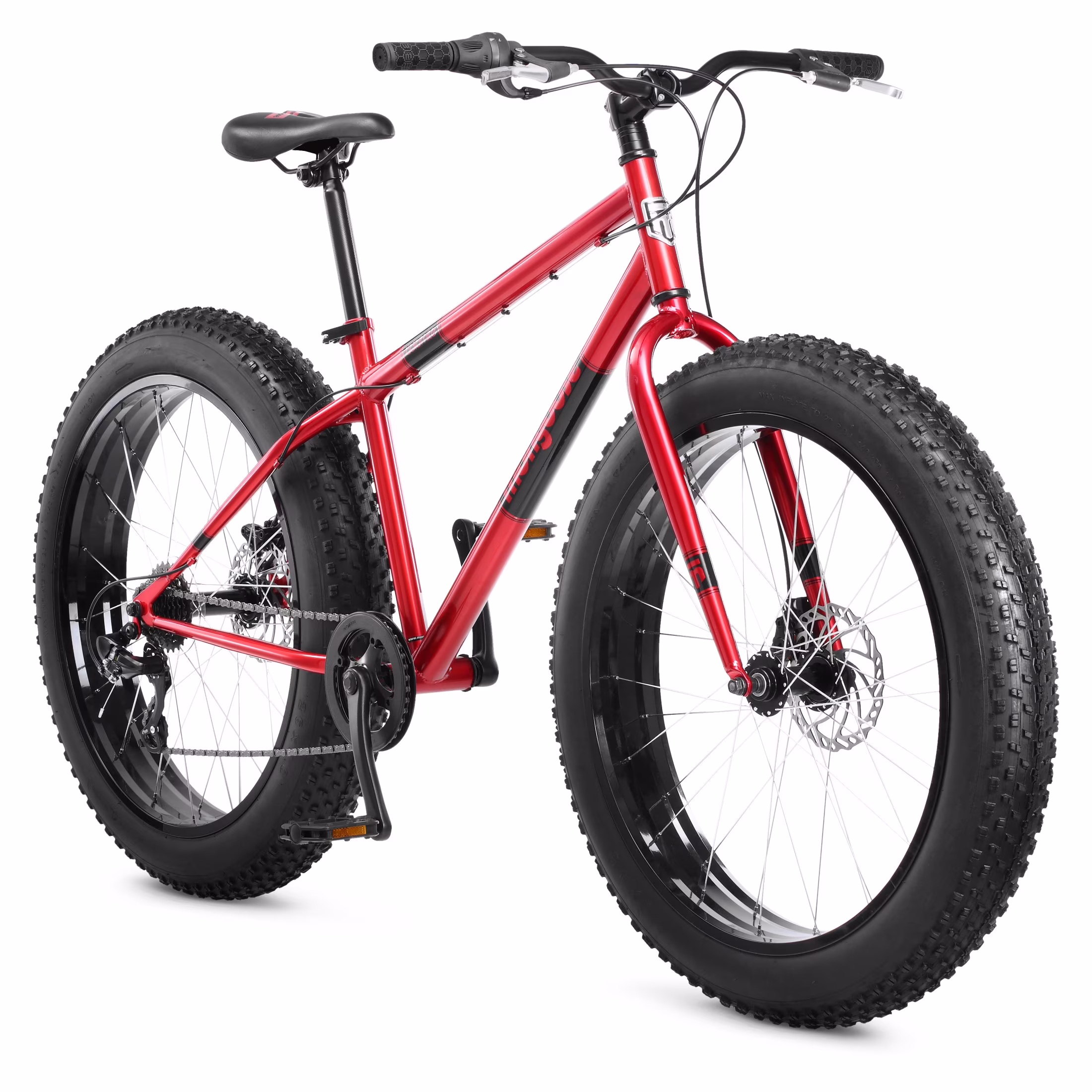 Mongoose Dolomite Adult Fat Tire Mountain Bike, 26 - Inch Wheel, Red