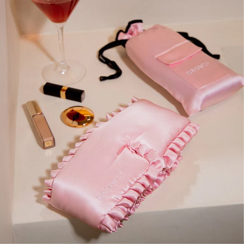 Sleep and the City - Powder Pink Sleep Mask + Pouch
