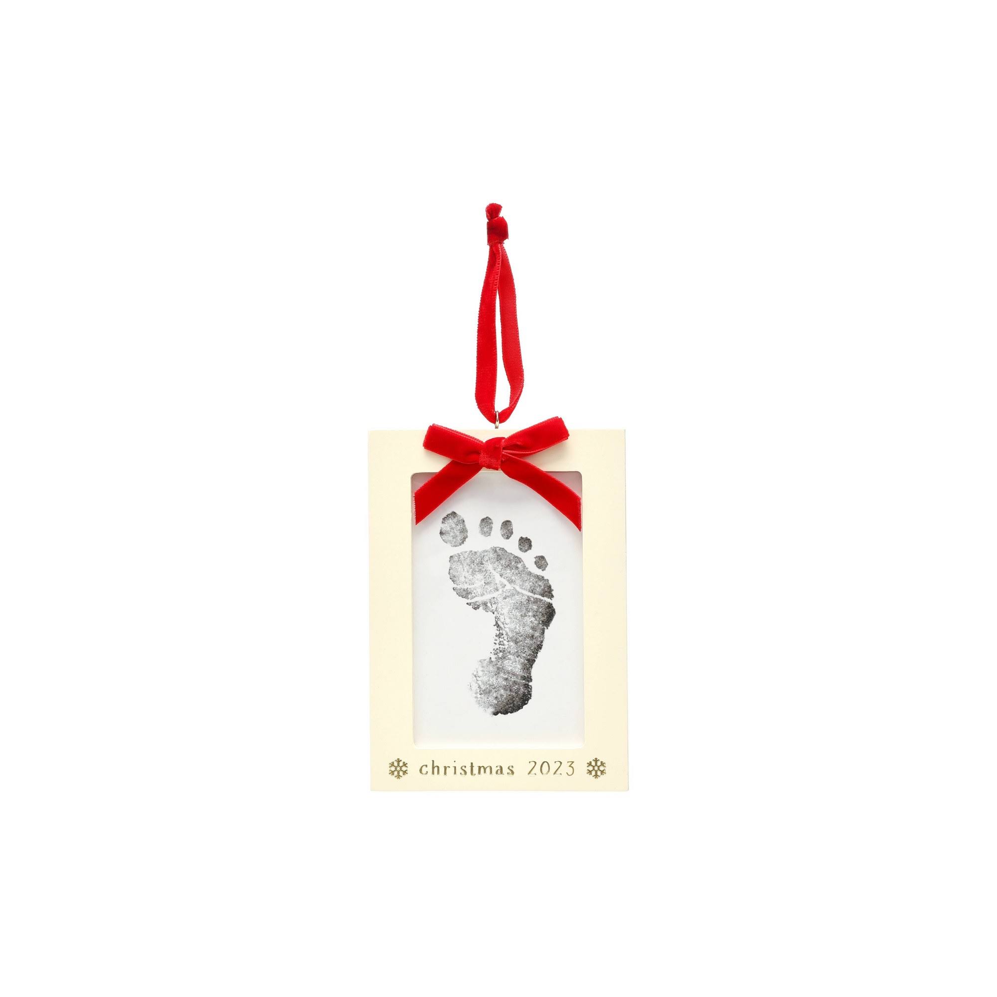 Pearhead Christmas Holiday Baby's Print Ornament with Clean-Touch Ink Pad