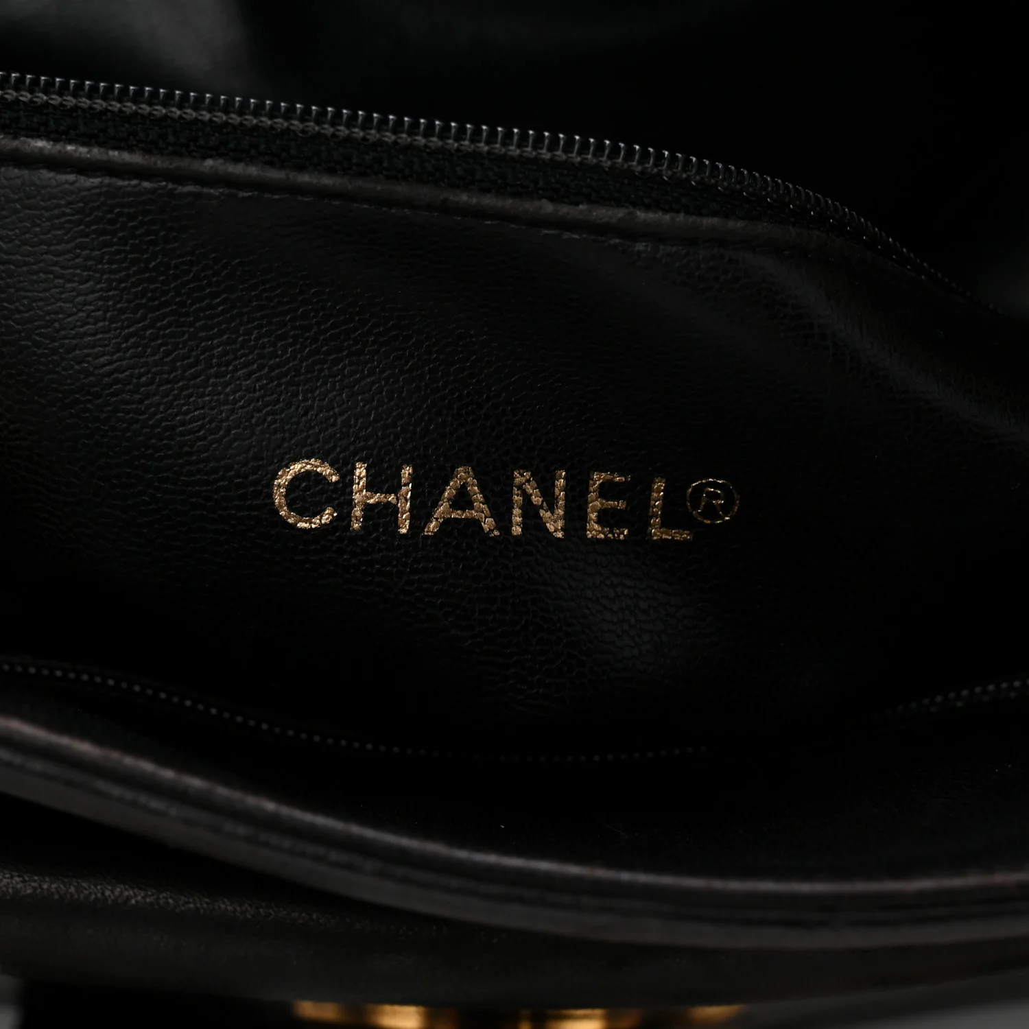 Lambskin CC Flap Shopping Tote Black