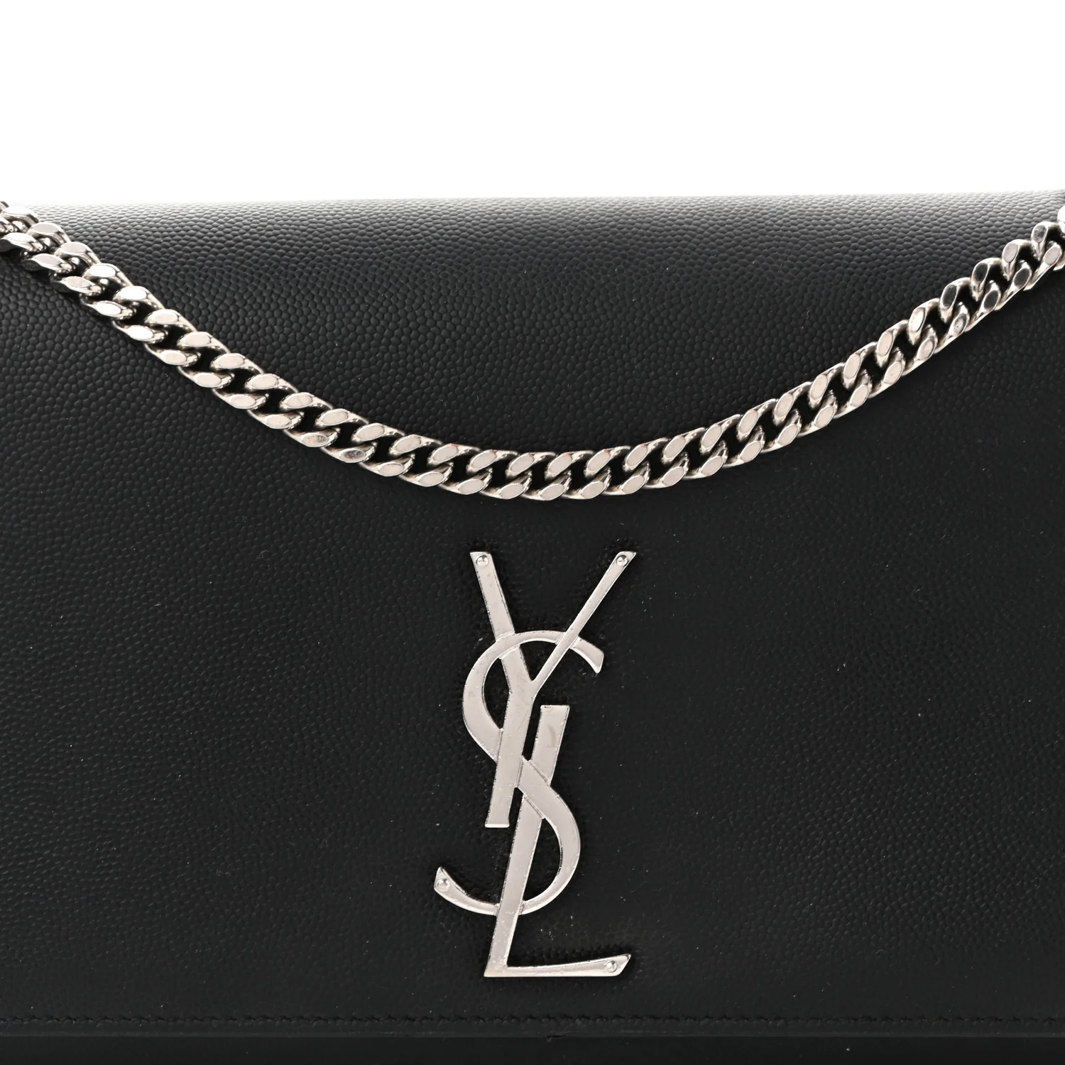 Grain De Poudre Medium Classic Monogram Kate Satchel Black