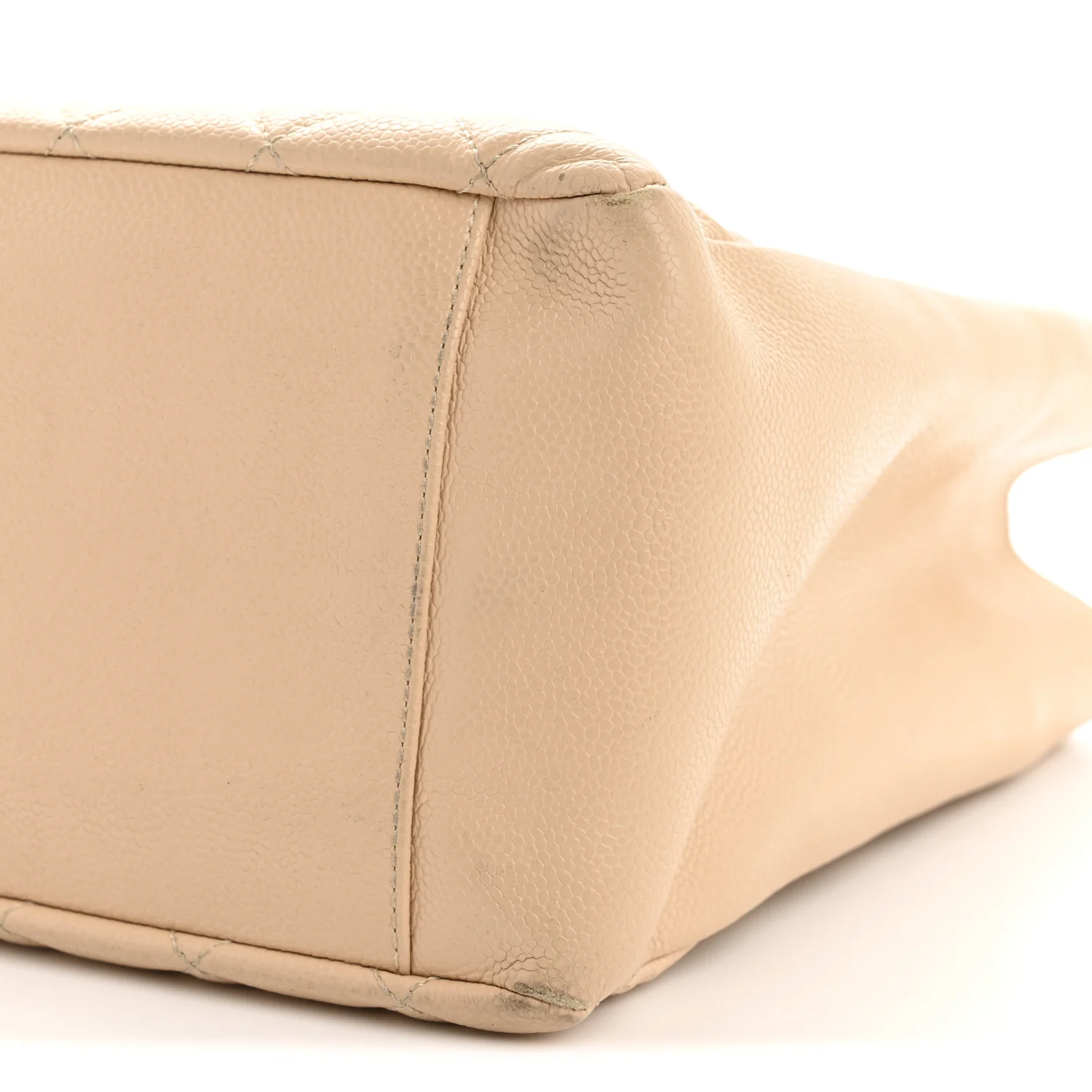 Caviar Quilted Grand Shopping Tote GST Beige