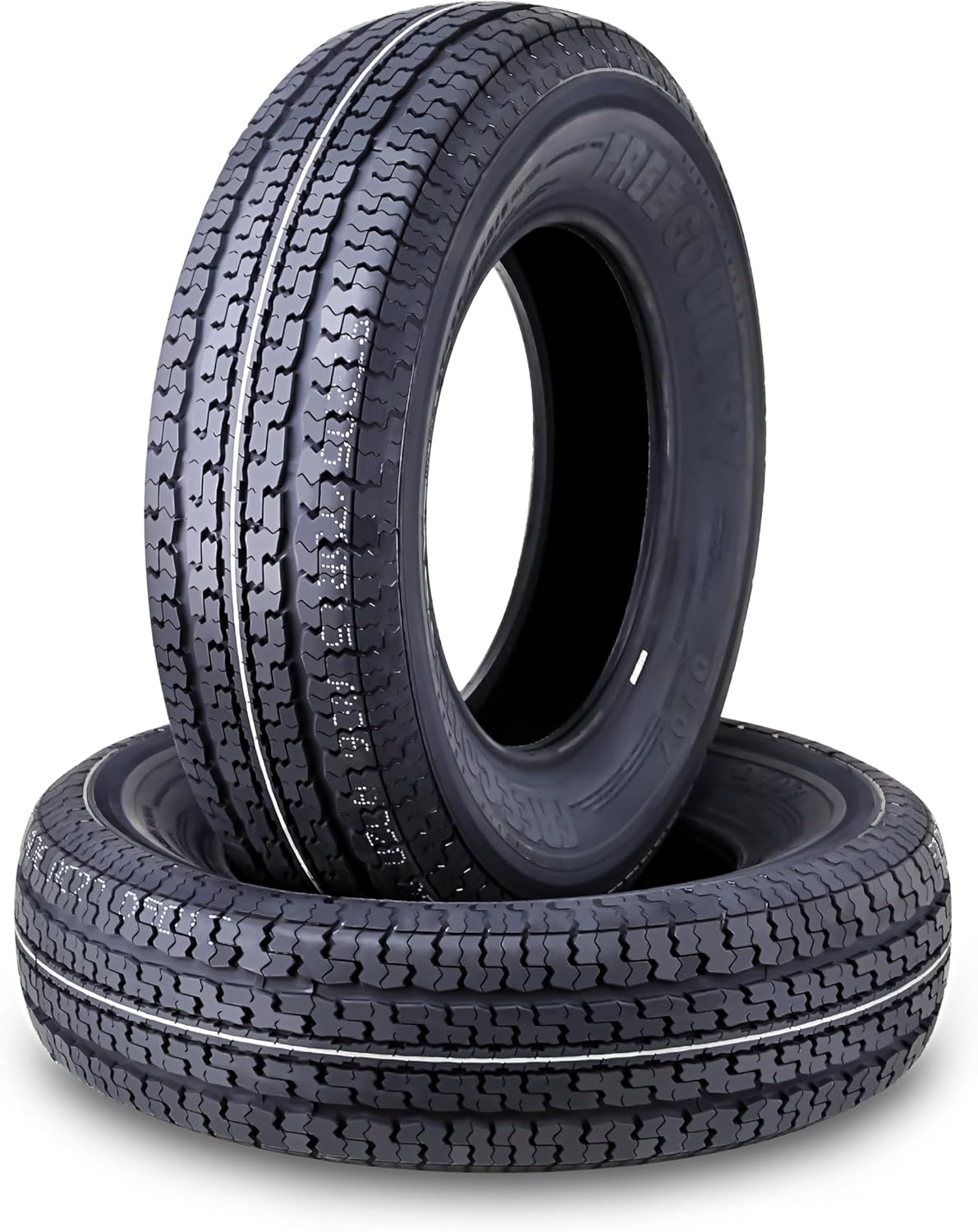 Ensemble de 4 pneus de remorque robustes ST205/75R15 205 75 15 10 plis, indice de charge E, à carcasse radiale en acier avec protection anti-abrasion