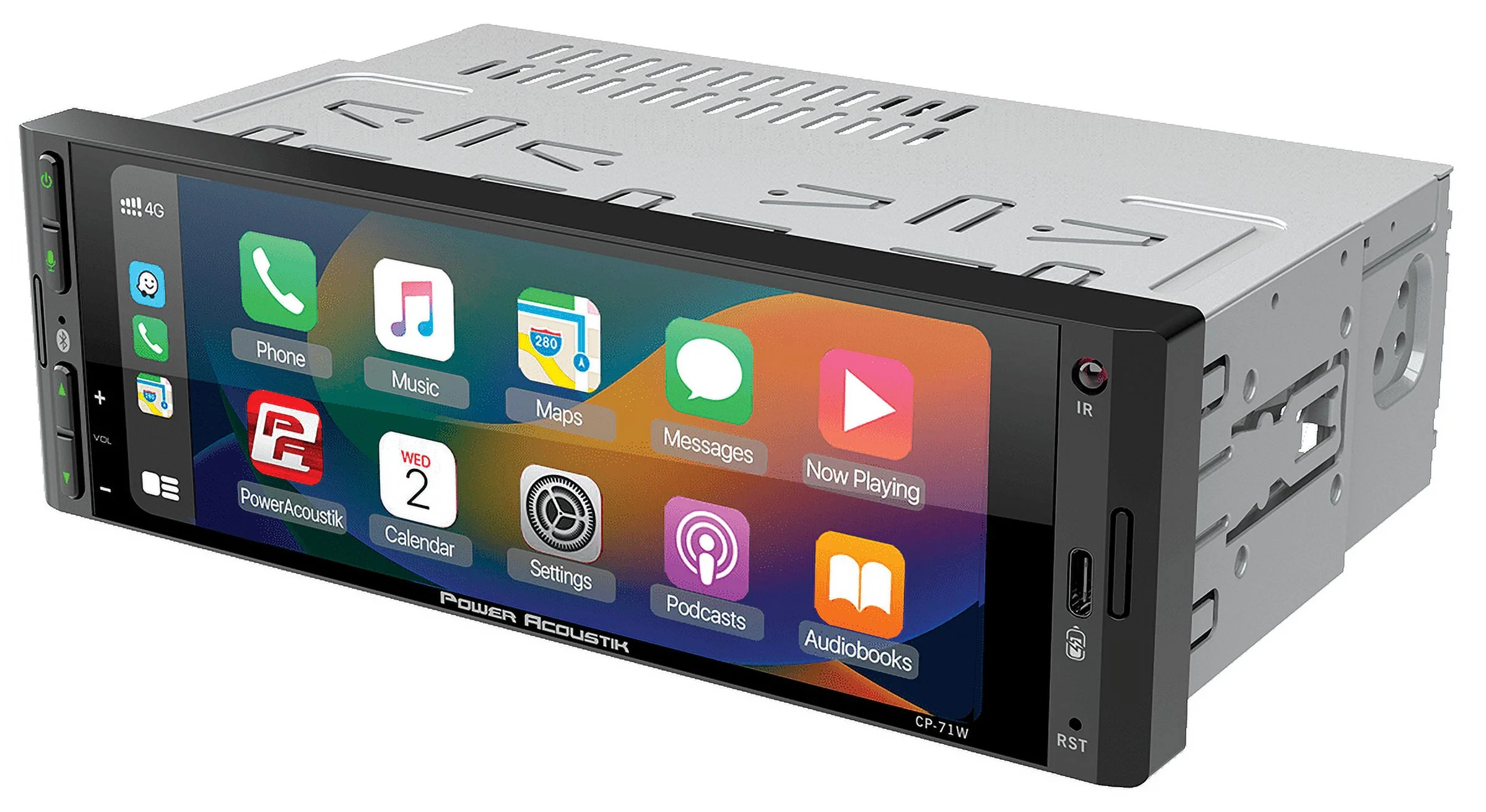 CP-71WA Single DIN 6.5" Color Touchscreen Car Stereo with Bluetooth Connected Apple CarPlay + Android Auto - Image 4