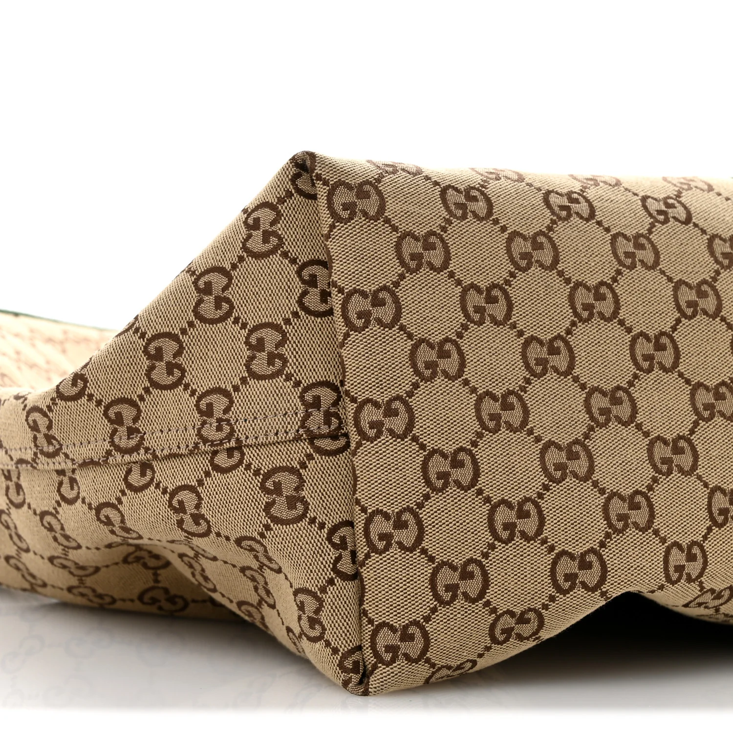 GG Monogram Web Large Giglio Tote Beige Brown