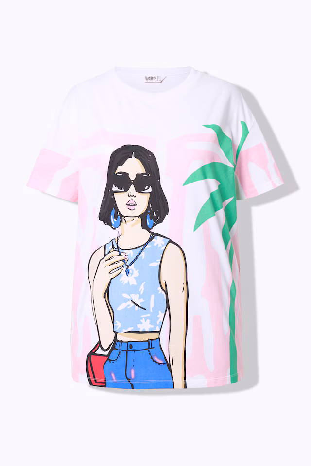 T-shirt, boxy fit, women's motif