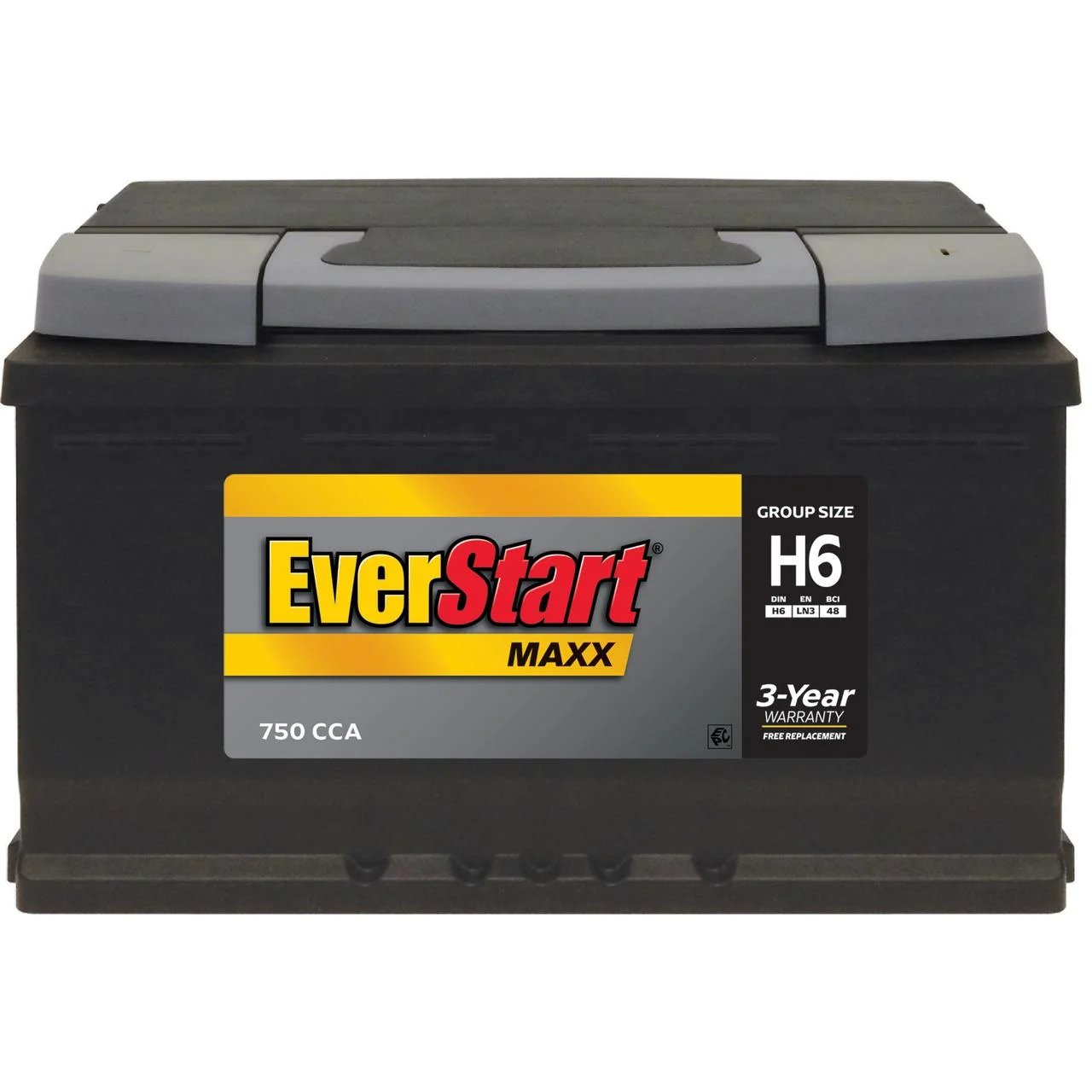 Maxx Lead Acid Automotive Battery, Group Size H6 / LN3 / 48 12 Volt, 750 CCA 120 RC - Image 3
