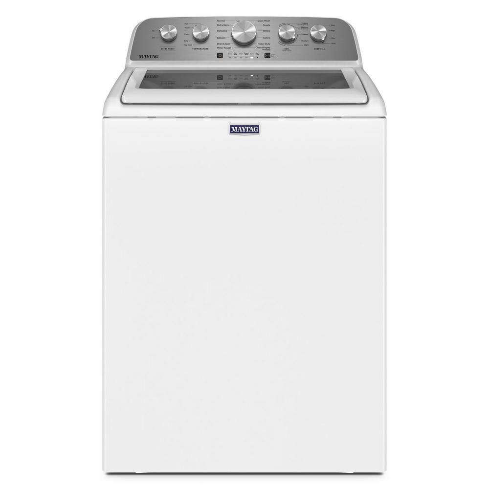 Laveuse à chargement par le haut Maytag 4,8 pi³ avec fonction Boost de puissance, blanche – MVW5430MW